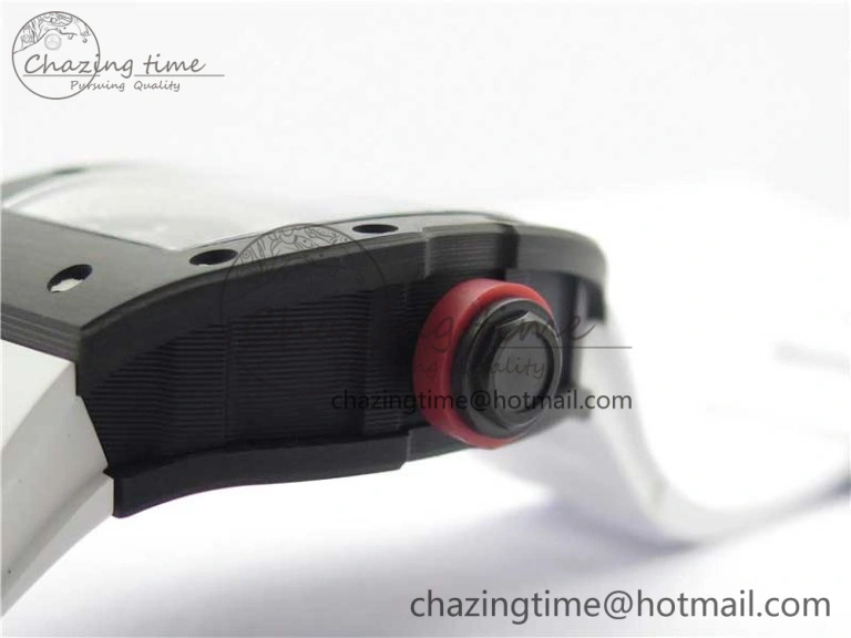 Snug RM055 NTPT KVF Best Edition Skeleton Dial Red Crown on White Rubber Strap MIYOTA8215 V 9412