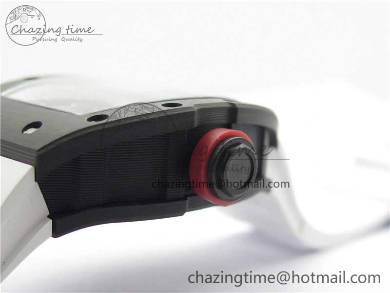 Snug RM055 NTPT KVF Best Edition Skeleton Dial Red Crown on White Rubber Strap MIYOTA8215 V 9412