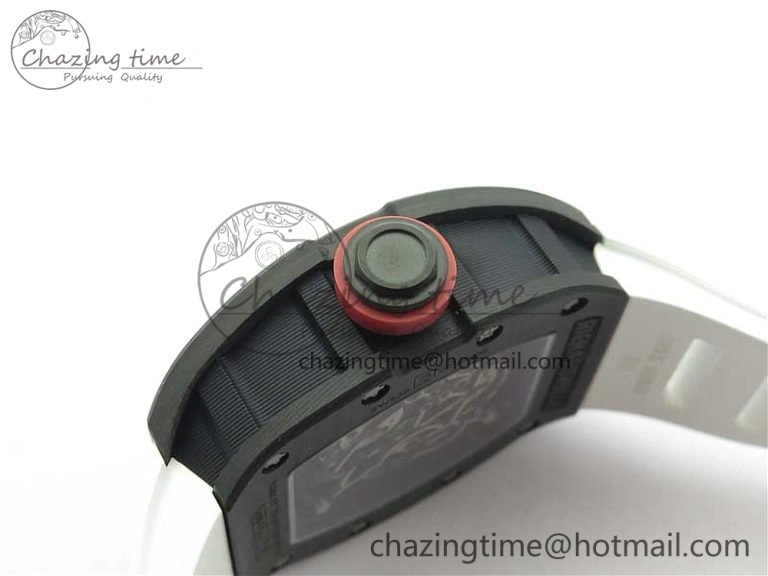 Snug RM055 NTPT KVF Best Edition Skeleton Dial Red Crown on White Rubber Strap MIYOTA8215 V 9412