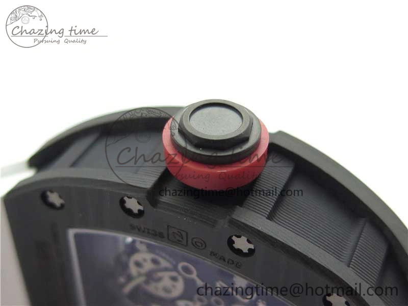 Snug RM055 NTPT KVF Best Edition Skeleton Dial Red Crown on White Rubber Strap MIYOTA8215 V 9412