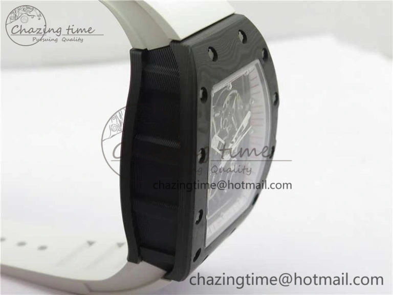 Snug RM055 NTPT KVF Best Edition Skeleton Dial Red Crown on White Rubber Strap MIYOTA8215 V 9412