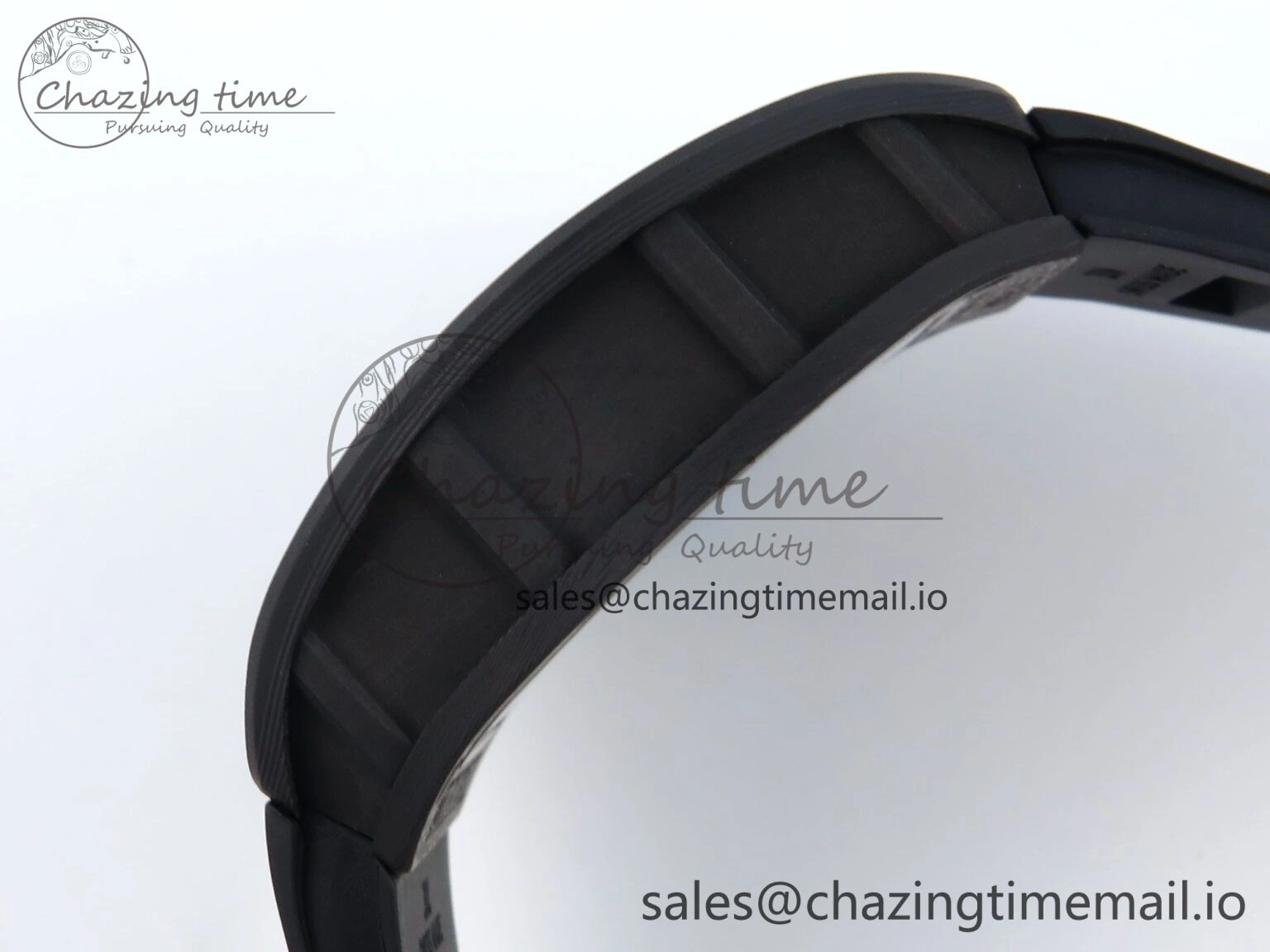 RM055 NTPT UOKF 1:1 Best Edition Blue Inner Bezel Black Crown on Black Rubber Strap RMUL2 Super Clone Versatile 9225