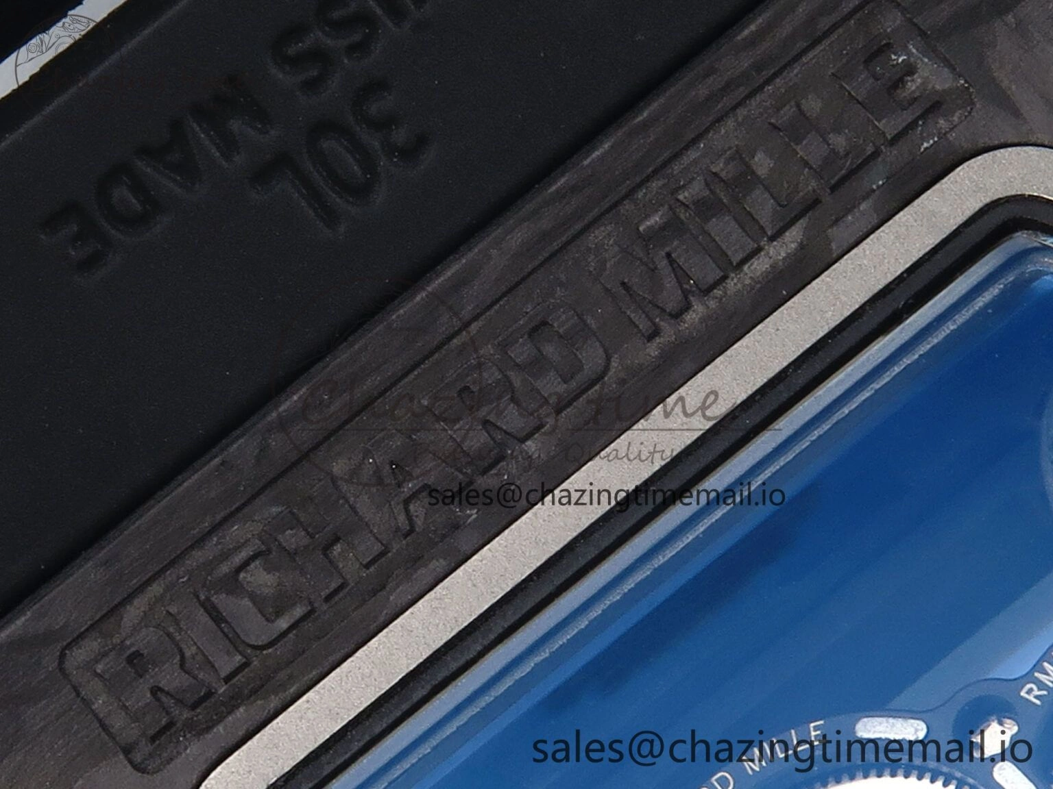 RM055 NTPT UOKF 1:1 Best Edition Blue Inner Bezel Black Crown on Black Rubber Strap RMUL2 Super Clone Versatile 9225