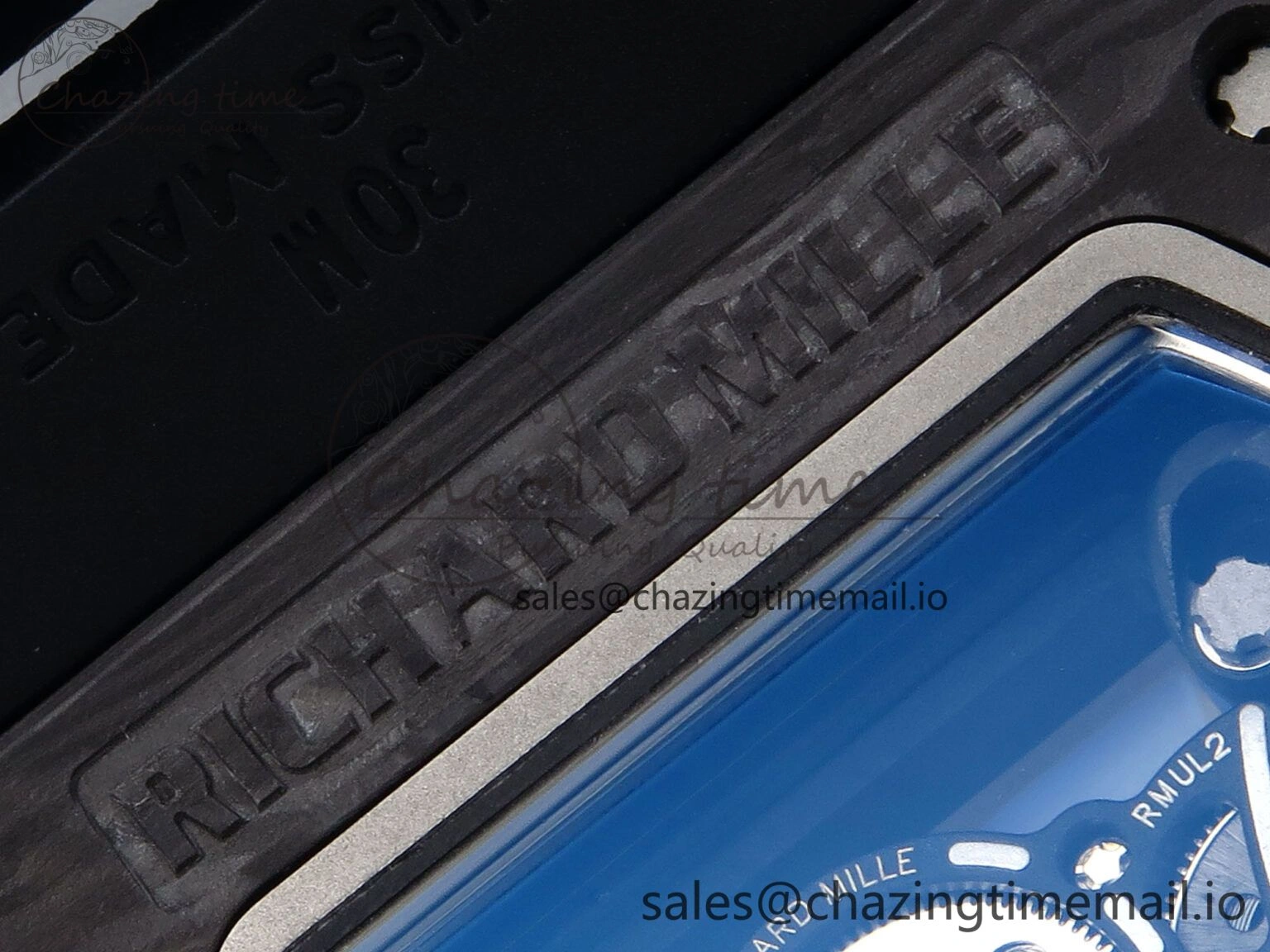 Stylish RM055 NTPT UOKF 1:1 Best Edition RG Inner Bezel Black Crown on Black Rubber Strap RMUL2 Super Clone 9224