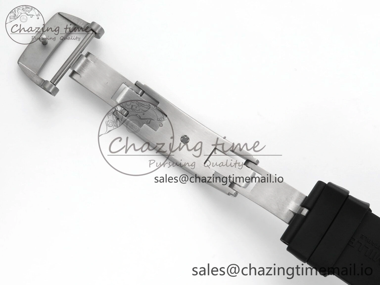 Stylish RM055 NTPT UOKF 1:1 Best Edition RG Inner Bezel Black Crown on Black Rubber Strap RMUL2 Super Clone 9224