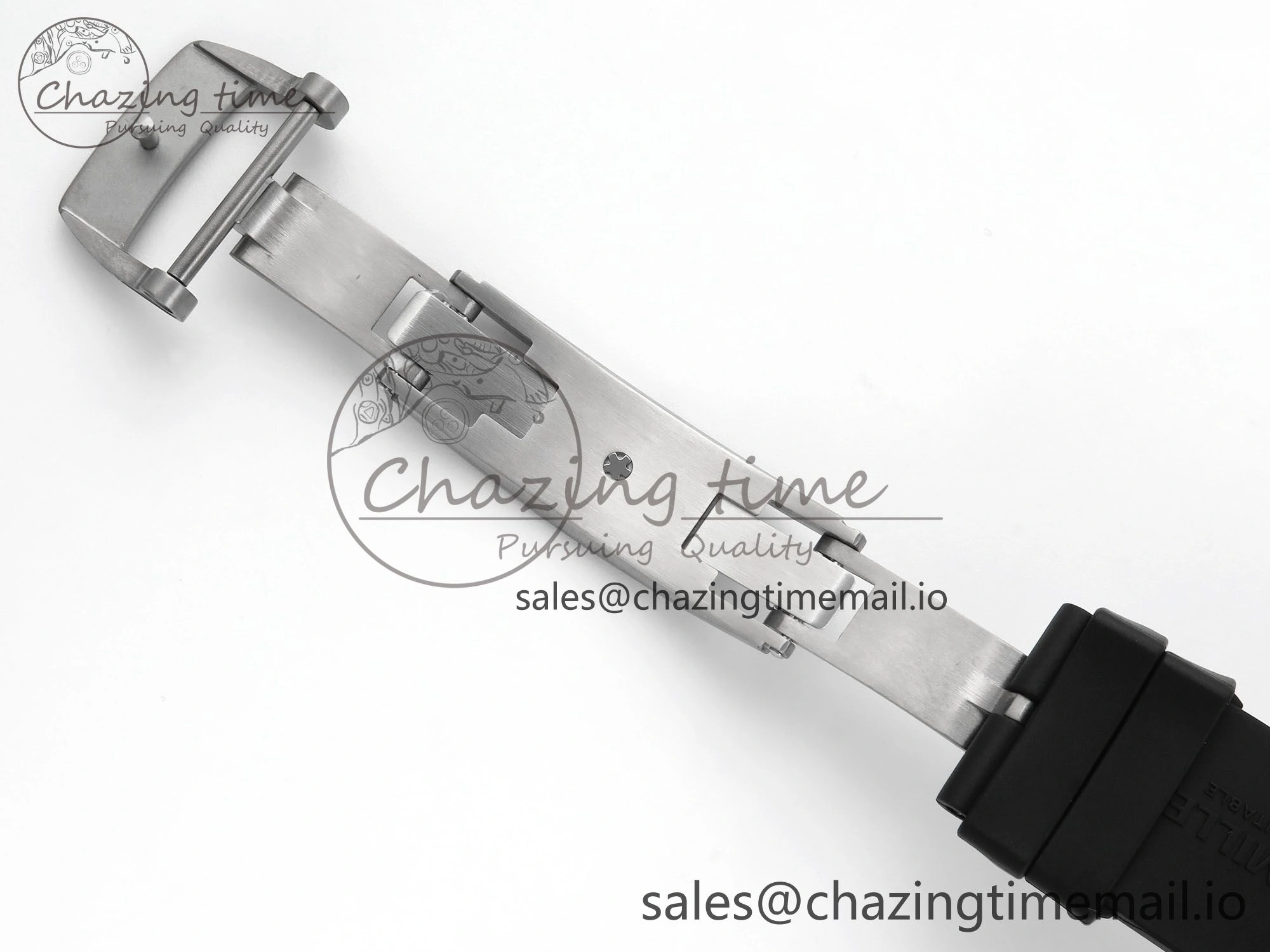 Stylish RM055 NTPT UOKF 1:1 Best Edition RG Inner Bezel Black Crown on Black Rubber Strap RMUL2 Super Clone 9224