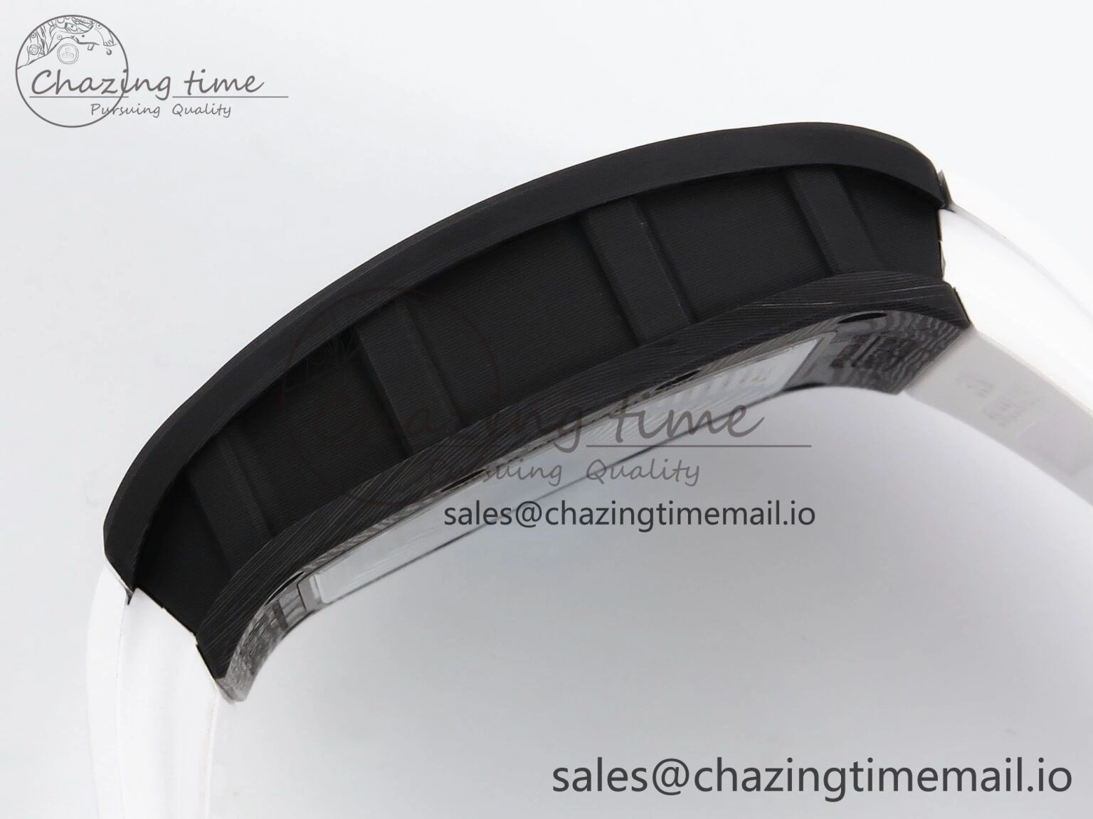 ZeroBulk RM055 NTPT YSF 1:1 Best Edition Blue Bezel Blue Crown on White Rubber Strap RMUL2 Super Clone 9247