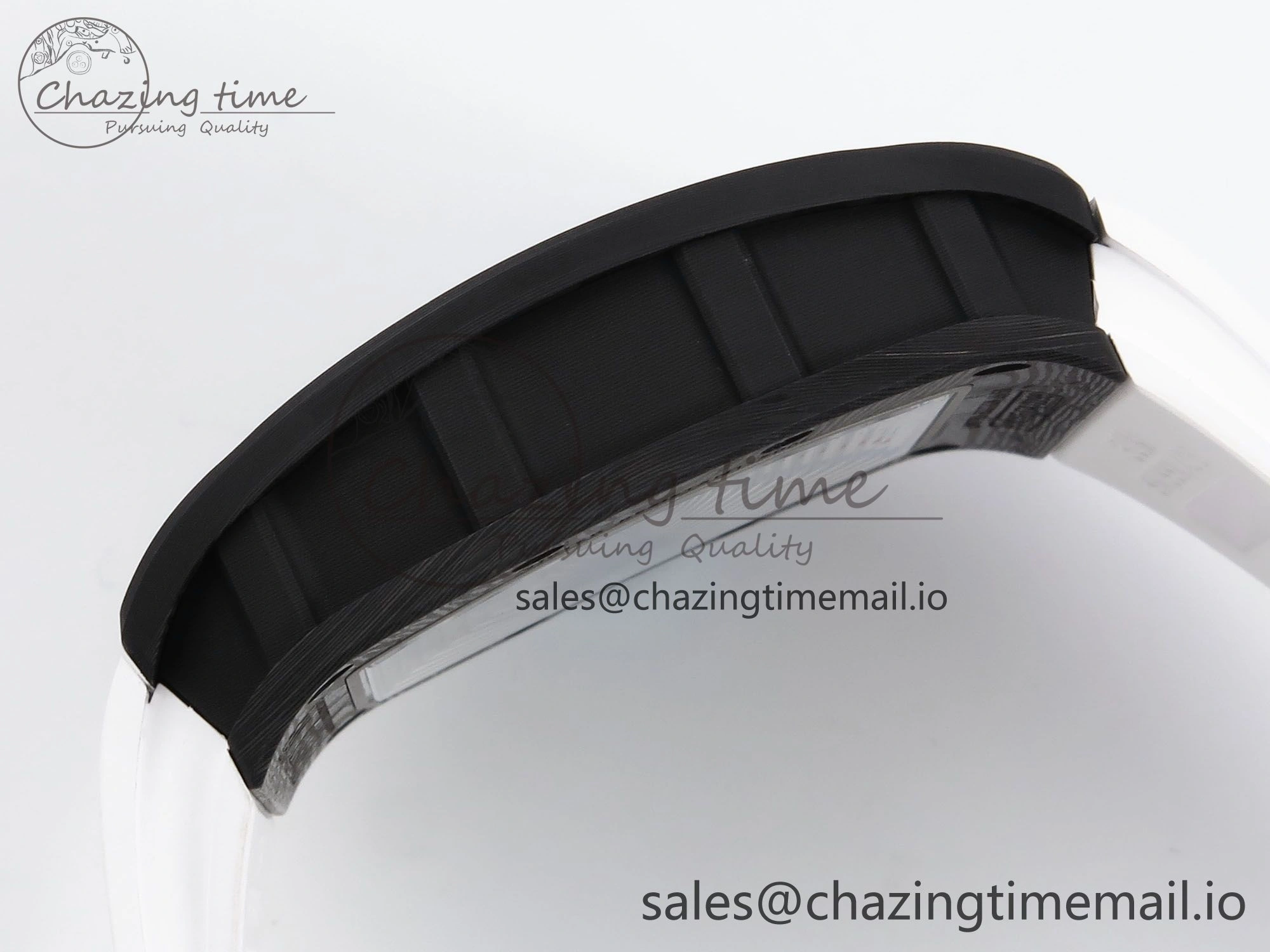 ZeroBulk RM055 NTPT YSF 1:1 Best Edition Blue Bezel Blue Crown on White Rubber Strap RMUL2 Super Clone 9247