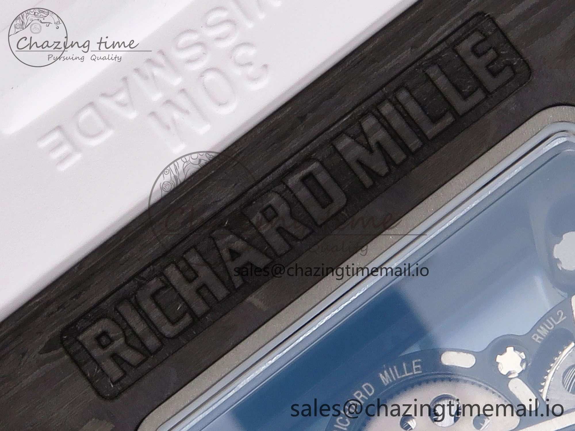 ZeroBulk RM055 NTPT YSF 1:1 Best Edition Blue Bezel Blue Crown on White Rubber Strap RMUL2 Super Clone 9247