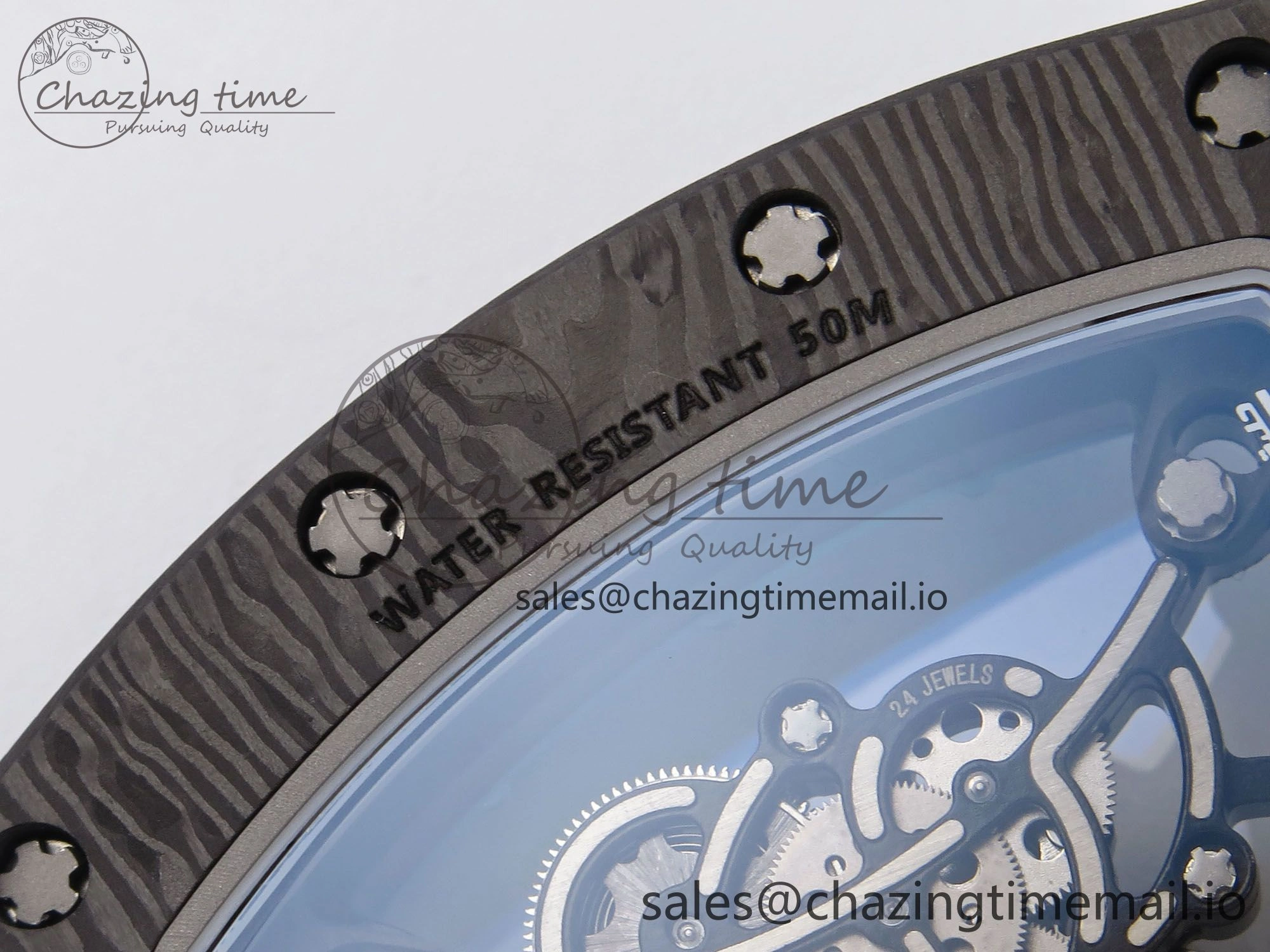 ZeroBulk RM055 NTPT YSF 1:1 Best Edition Blue Bezel Blue Crown on White Rubber Strap RMUL2 Super Clone 9247