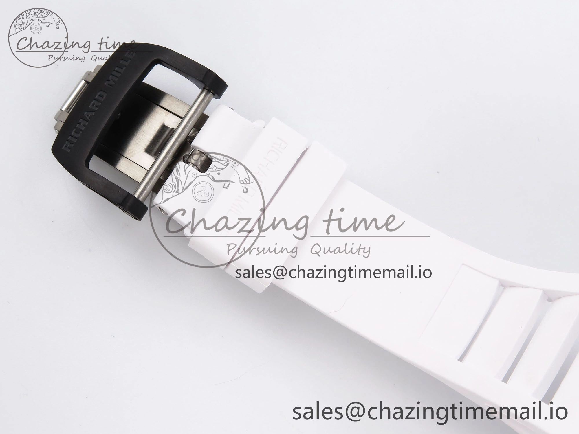 ZeroBulk RM055 NTPT YSF 1:1 Best Edition Blue Bezel Blue Crown on White Rubber Strap RMUL2 Super Clone 9247