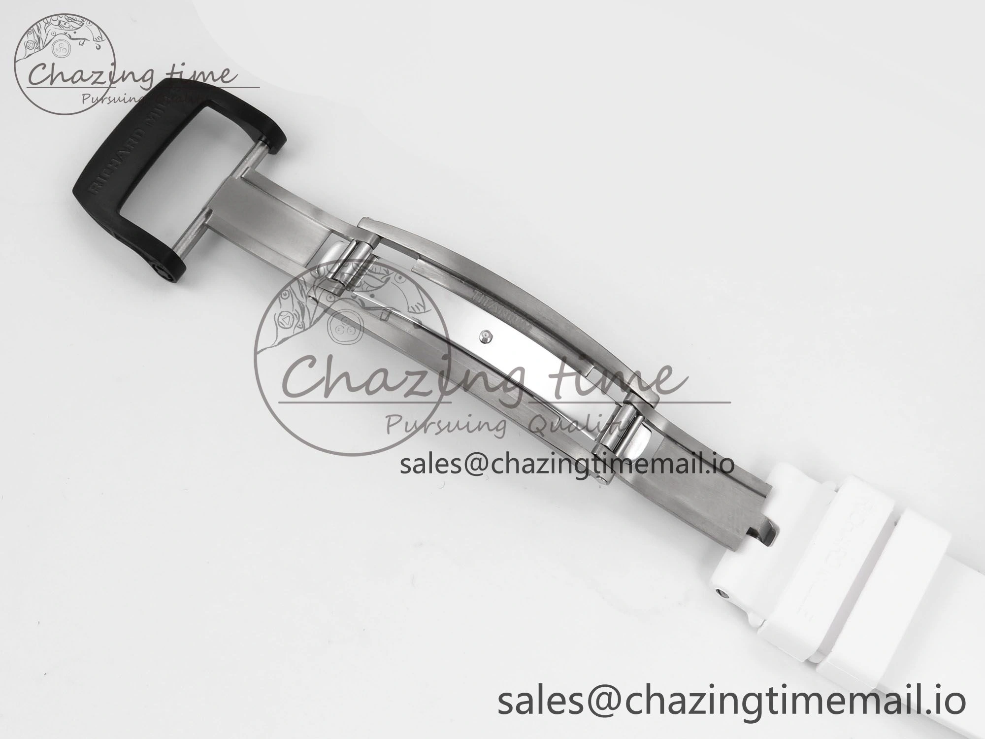ZeroBulk RM055 NTPT YSF 1:1 Best Edition Blue Bezel Blue Crown on White Rubber Strap RMUL2 Super Clone 9247