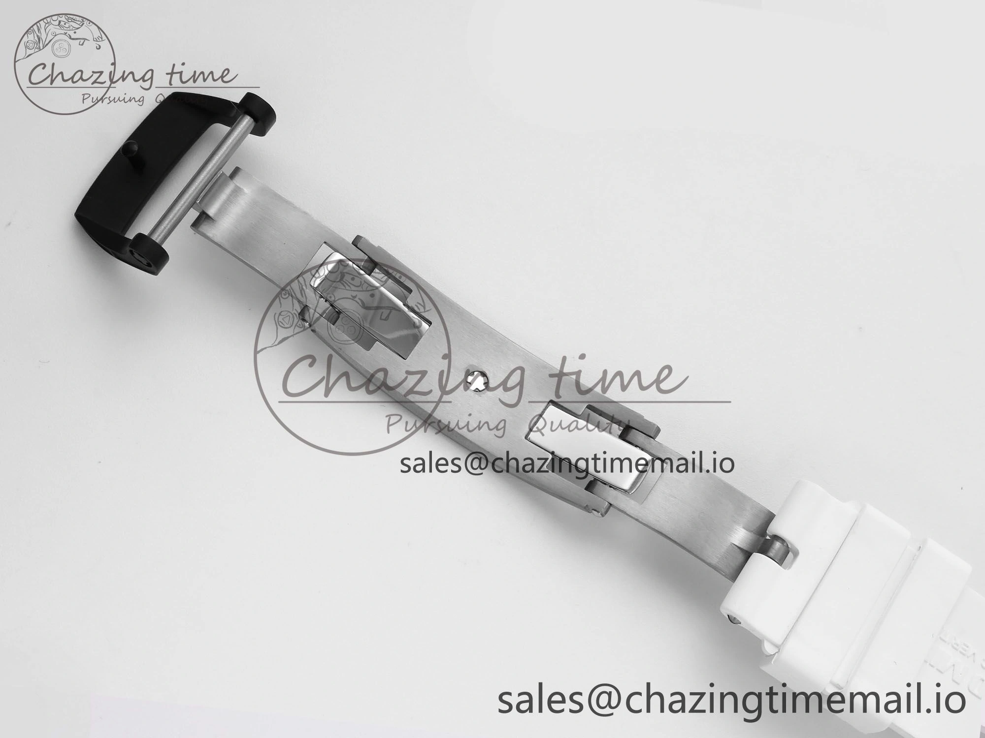 ZeroBulk RM055 NTPT YSF 1:1 Best Edition Blue Bezel Blue Crown on White Rubber Strap RMUL2 Super Clone 9247
