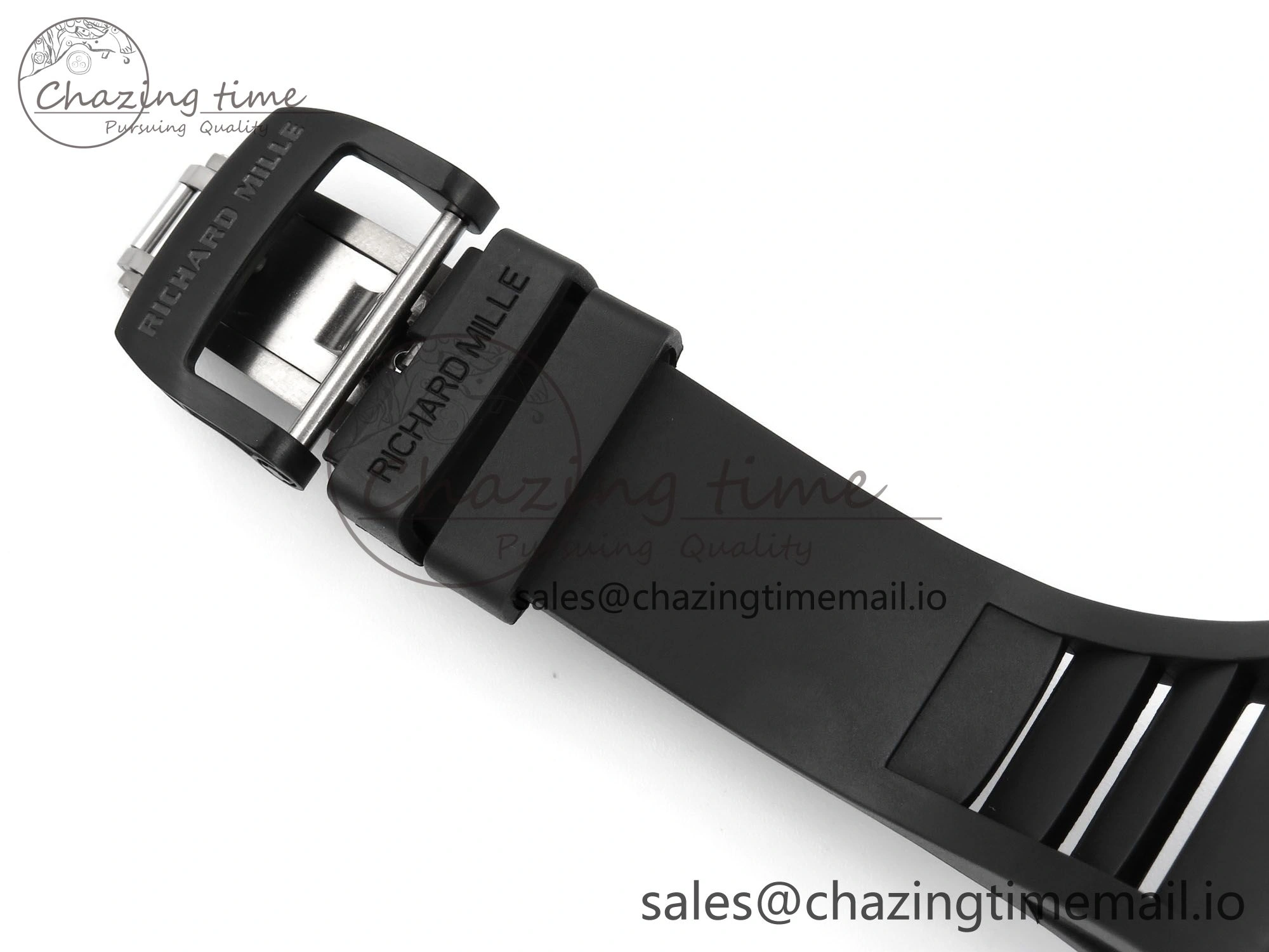 RM055 NTPT YSF 1:1 Best Edition RG Bezel Black Crown on Black Rubber Strap RMUL2 Super Clone Sleek 9250