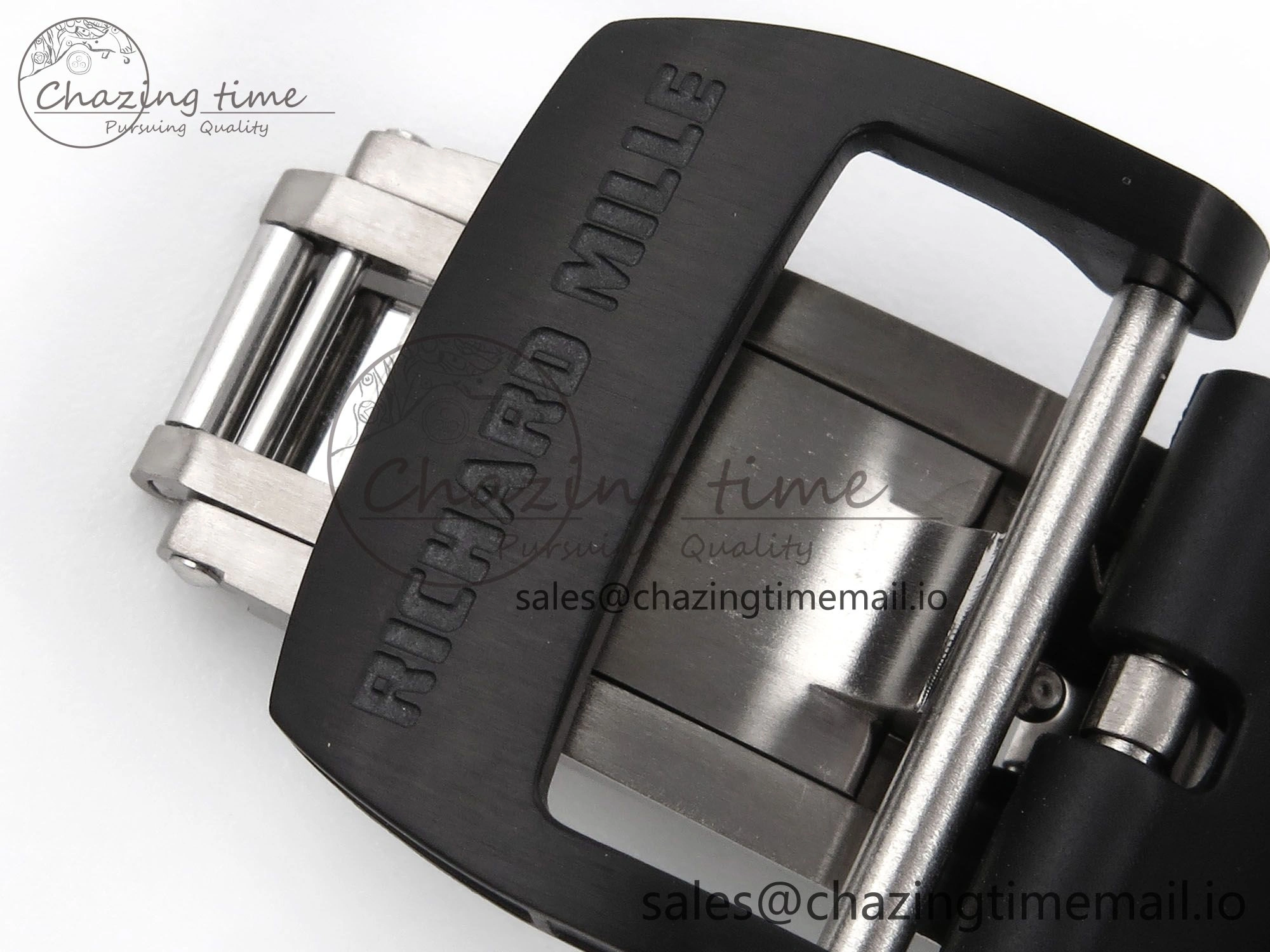 RM055 NTPT YSF 1:1 Best Edition RG Bezel Black Crown on Black Rubber Strap RMUL2 Super Clone Sleek 9250