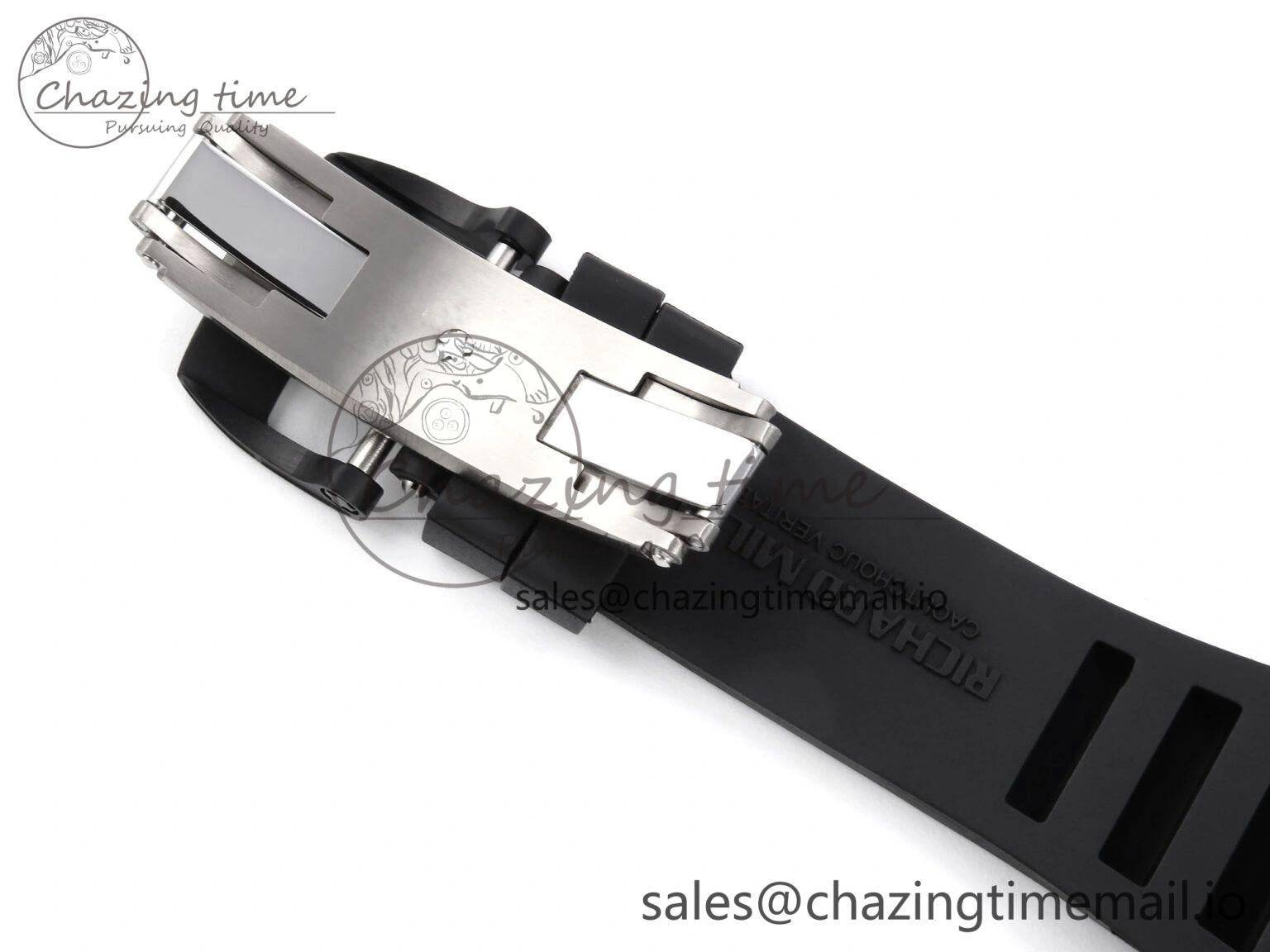 RM055 NTPT YSF 1:1 Best Edition RG Bezel Black Crown on Black Rubber Strap RMUL2 Super Clone Sleek 9250