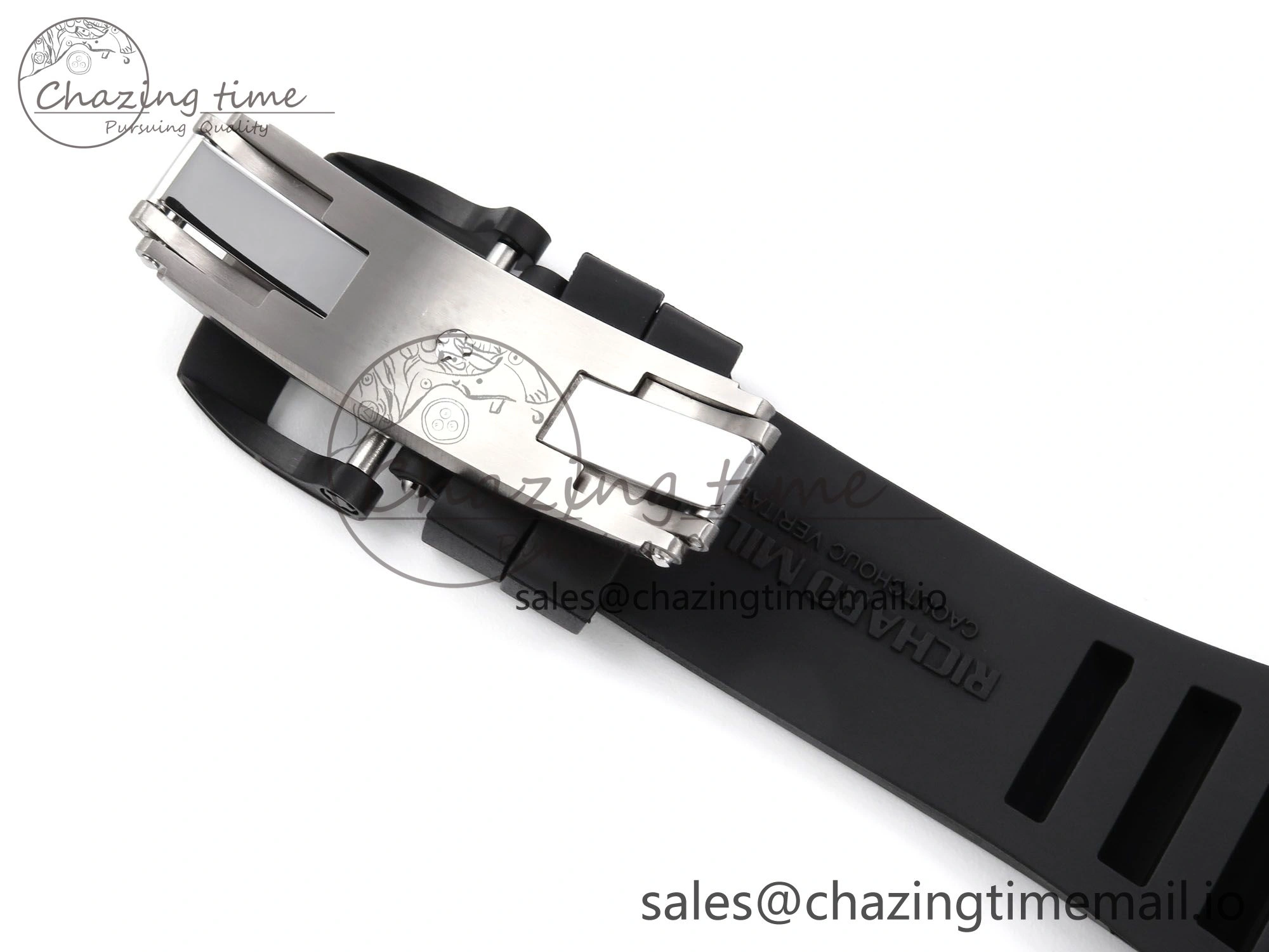 RM055 NTPT YSF 1:1 Best Edition RG Bezel Black Crown on Black Rubber Strap RMUL2 Super Clone Sleek 9250