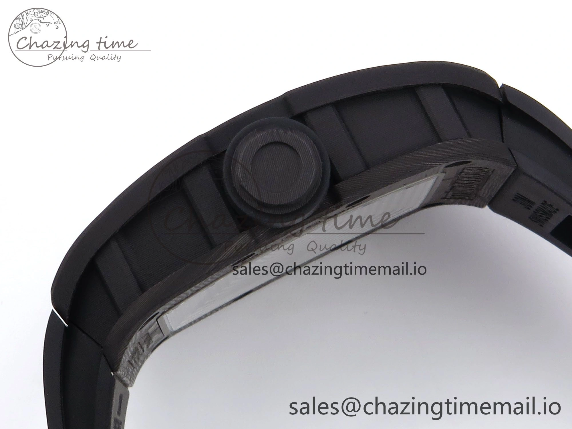RM055 NTPT YSF 1:1 Best Edition RG Bezel Black Crown on Black Rubber Strap RMUL2 Super Clone Sleek 9250