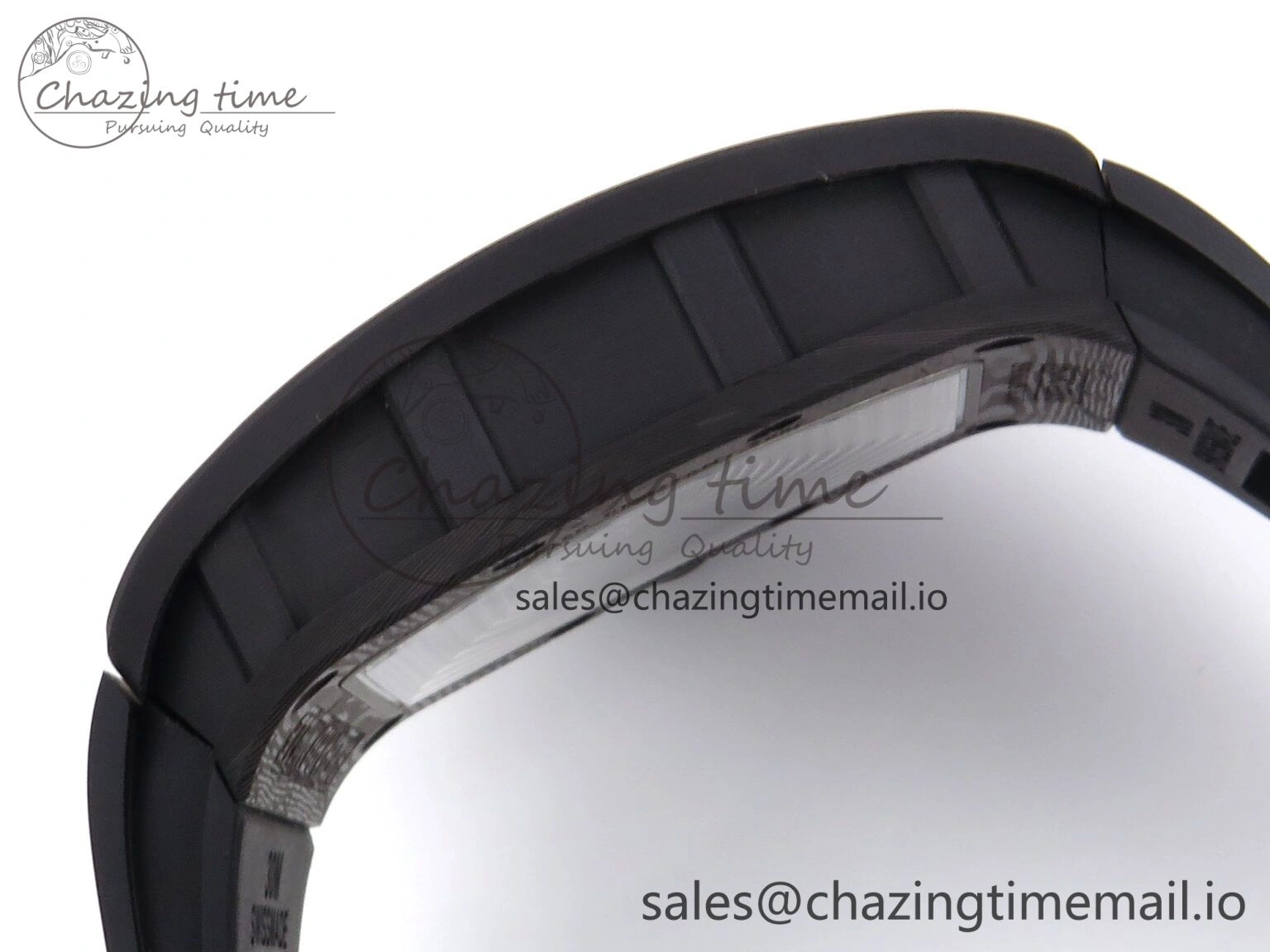 RM055 NTPT YSF 1:1 Best Edition RG Bezel Black Crown on Black Rubber Strap RMUL2 Super Clone Sleek 9250