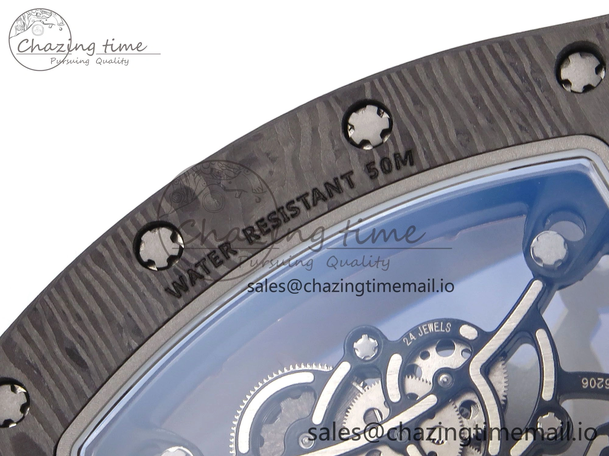 RM055 NTPT YSF 1:1 Best Edition RG Bezel Black Crown on Black Rubber Strap RMUL2 Super Clone Sleek 9250