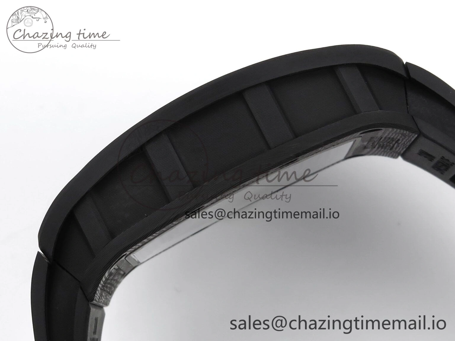 Reliable RM055 NTPT YSF 1:1 Best Edition White Bezel White Crown on Black Rubber Strap RMUL2 Super Clone 9249