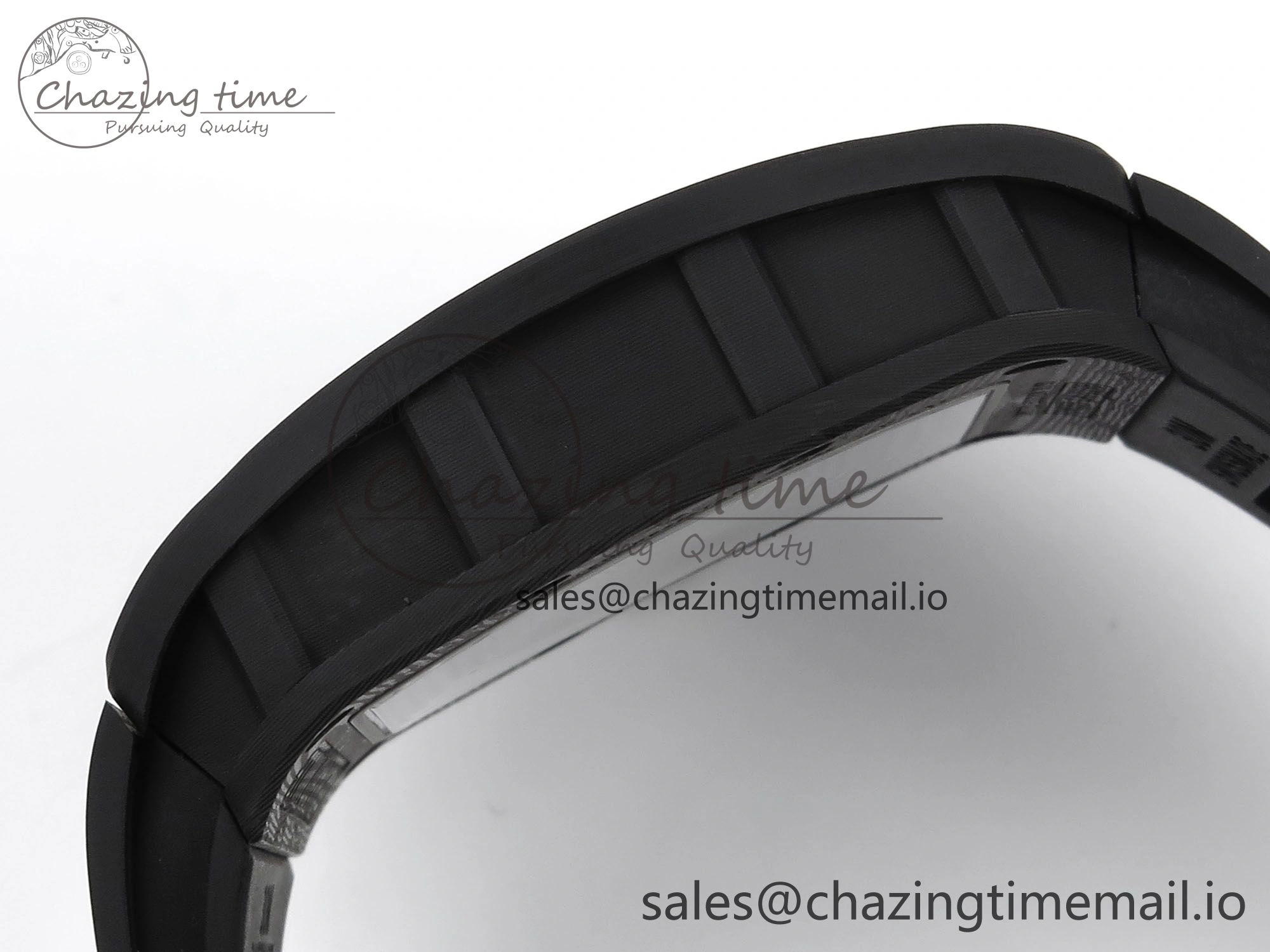 Reliable RM055 NTPT YSF 1:1 Best Edition White Bezel White Crown on Black Rubber Strap RMUL2 Super Clone 9249