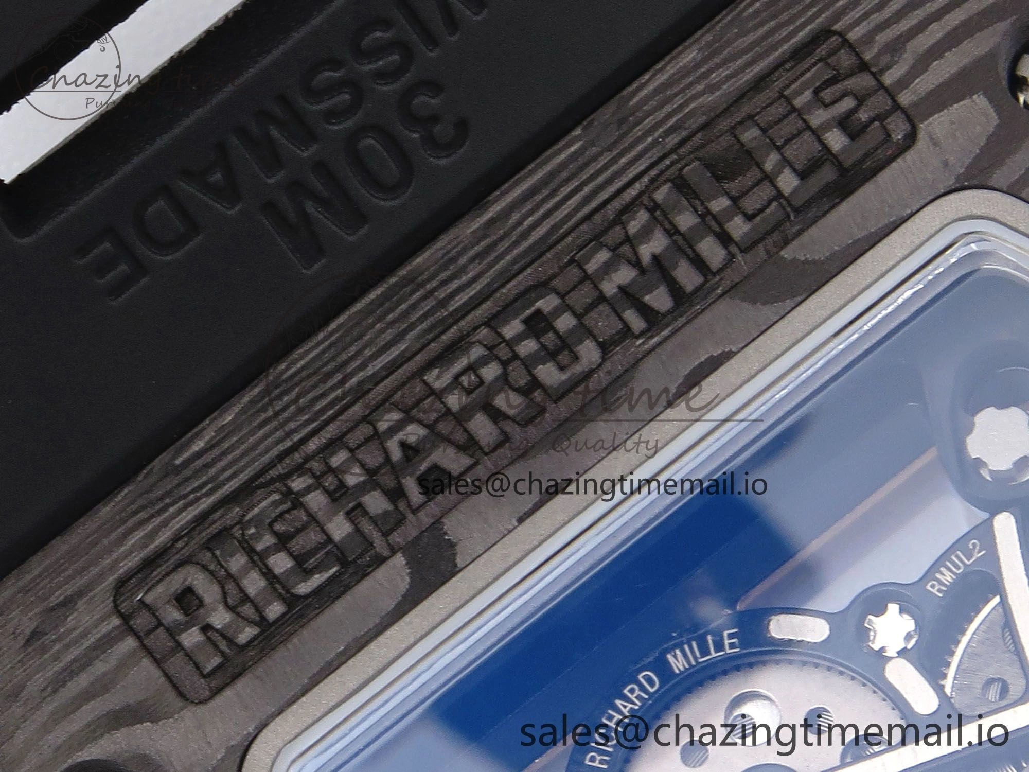 Reliable RM055 NTPT YSF 1:1 Best Edition White Bezel White Crown on Black Rubber Strap RMUL2 Super Clone 9249