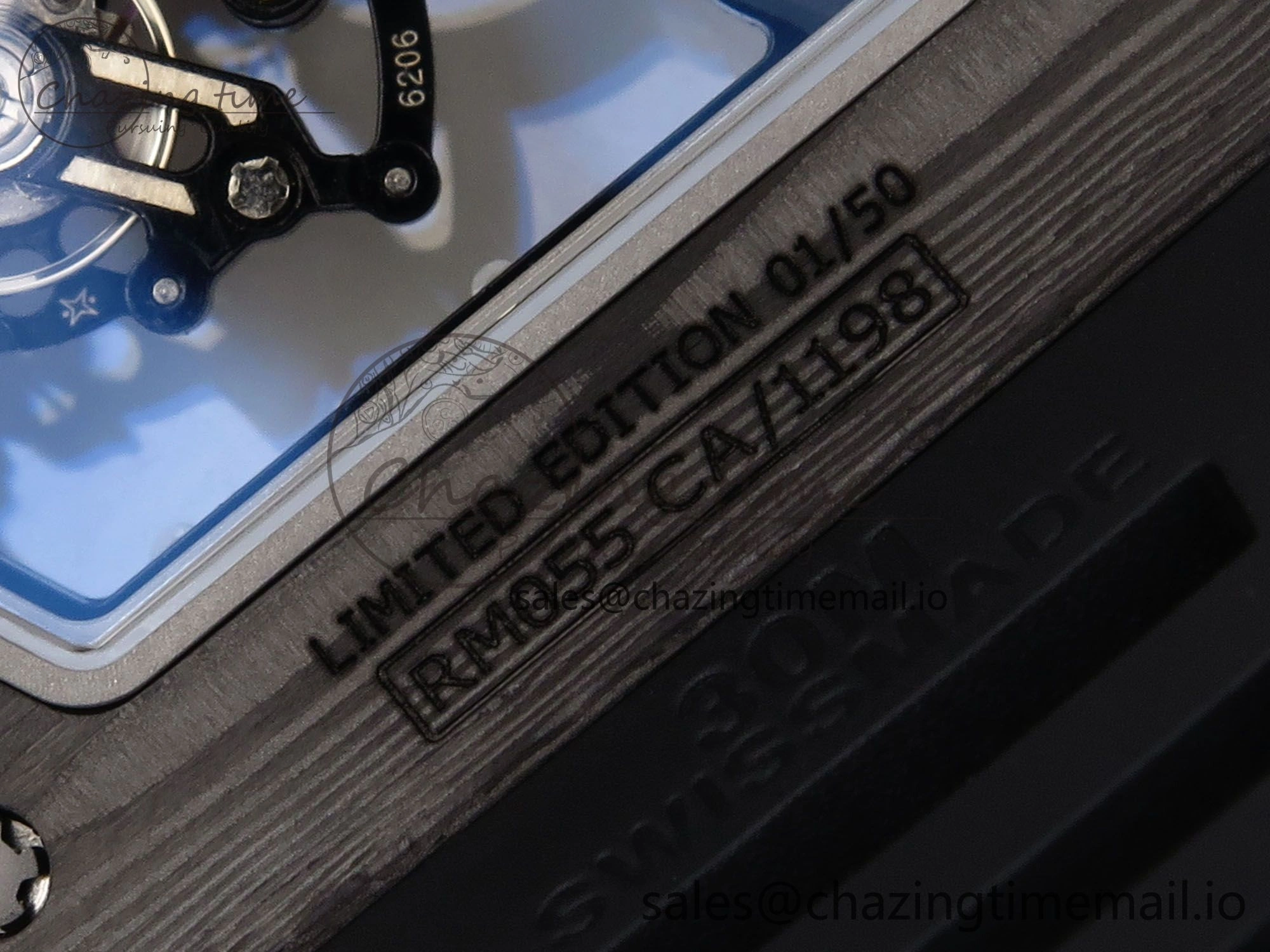 Reliable RM055 NTPT YSF 1:1 Best Edition White Bezel White Crown on Black Rubber Strap RMUL2 Super Clone 9249