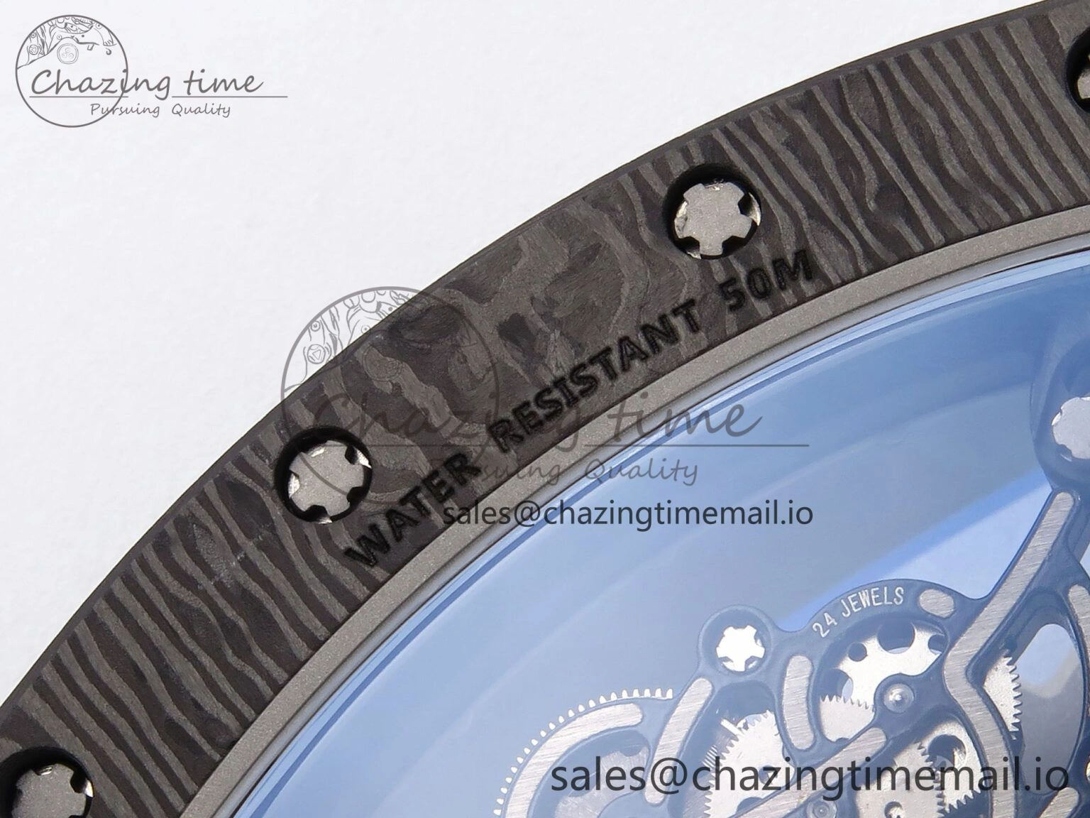 Reliable RM055 NTPT YSF 1:1 Best Edition White Bezel White Crown on Black Rubber Strap RMUL2 Super Clone 9249
