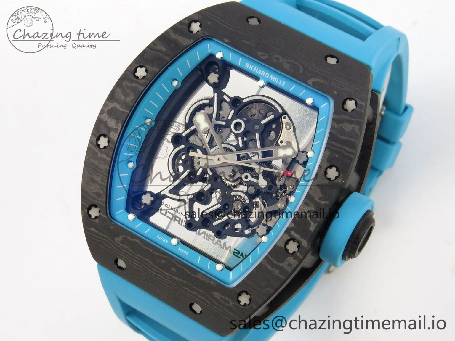 RM055 NTPT Yas Marina Circuit Edition MLF 1:1 Best Edition on Blue Rubber Strap RMUL2 Super Clone Versatile 9172