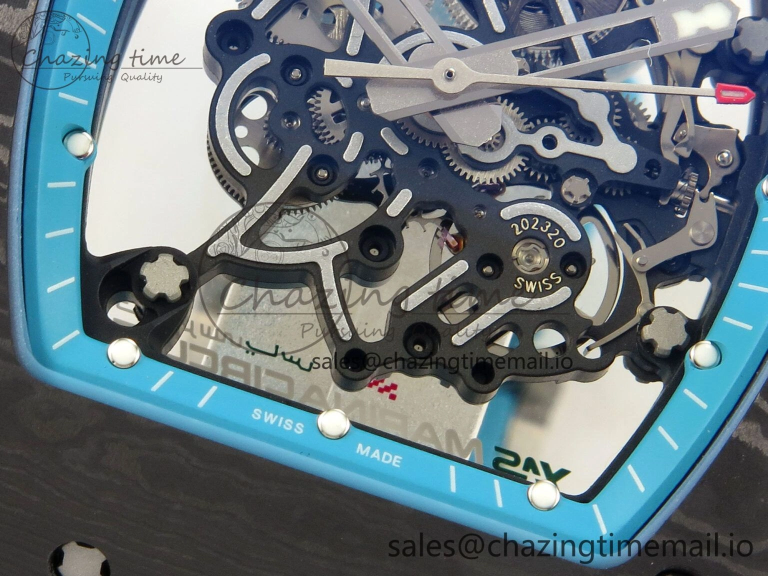 RM055 NTPT Yas Marina Circuit Edition MLF 1:1 Best Edition on Blue Rubber Strap RMUL2 Super Clone Versatile 9172