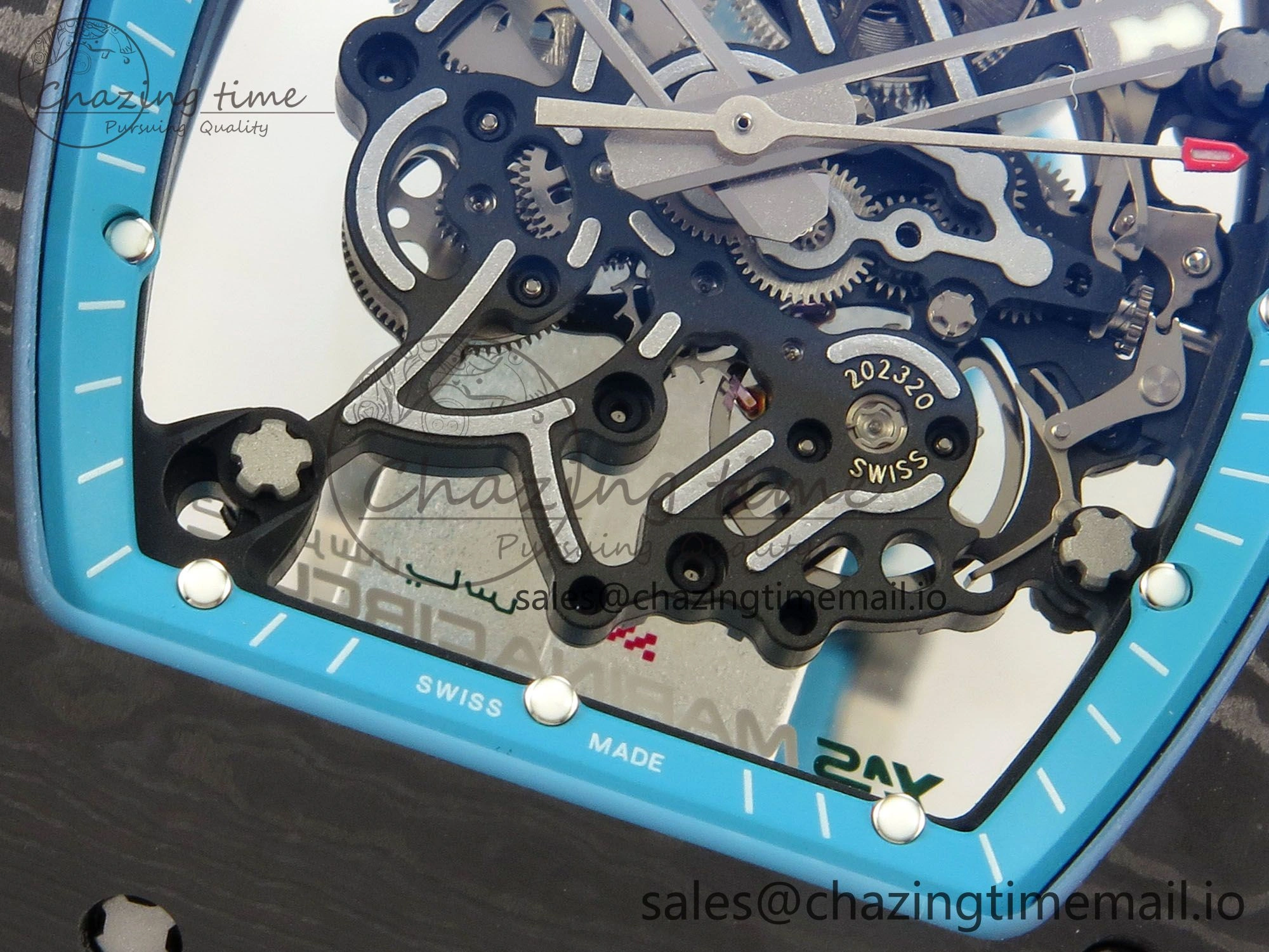 RM055 NTPT Yas Marina Circuit Edition MLF 1:1 Best Edition on Blue Rubber Strap RMUL2 Super Clone Versatile 9172