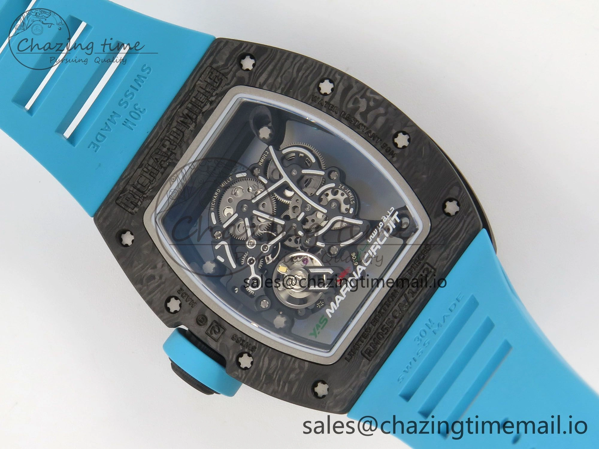 RM055 NTPT Yas Marina Circuit Edition MLF 1:1 Best Edition on Blue Rubber Strap RMUL2 Super Clone Versatile 9172