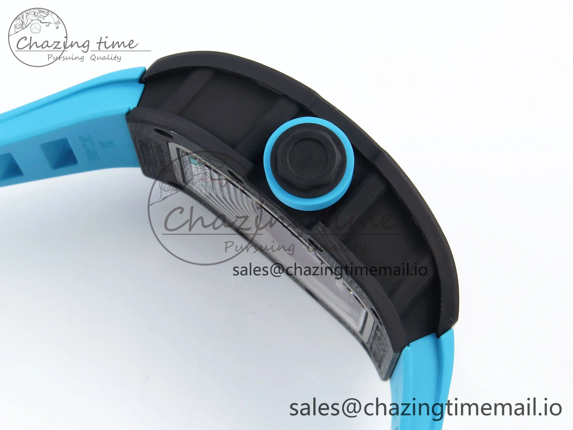 RM055 NTPT ZF 1:1 Best Edition Blue Bezel Blue Crown on Rubber Strap RMUL2 Super Clone Tailored 9278