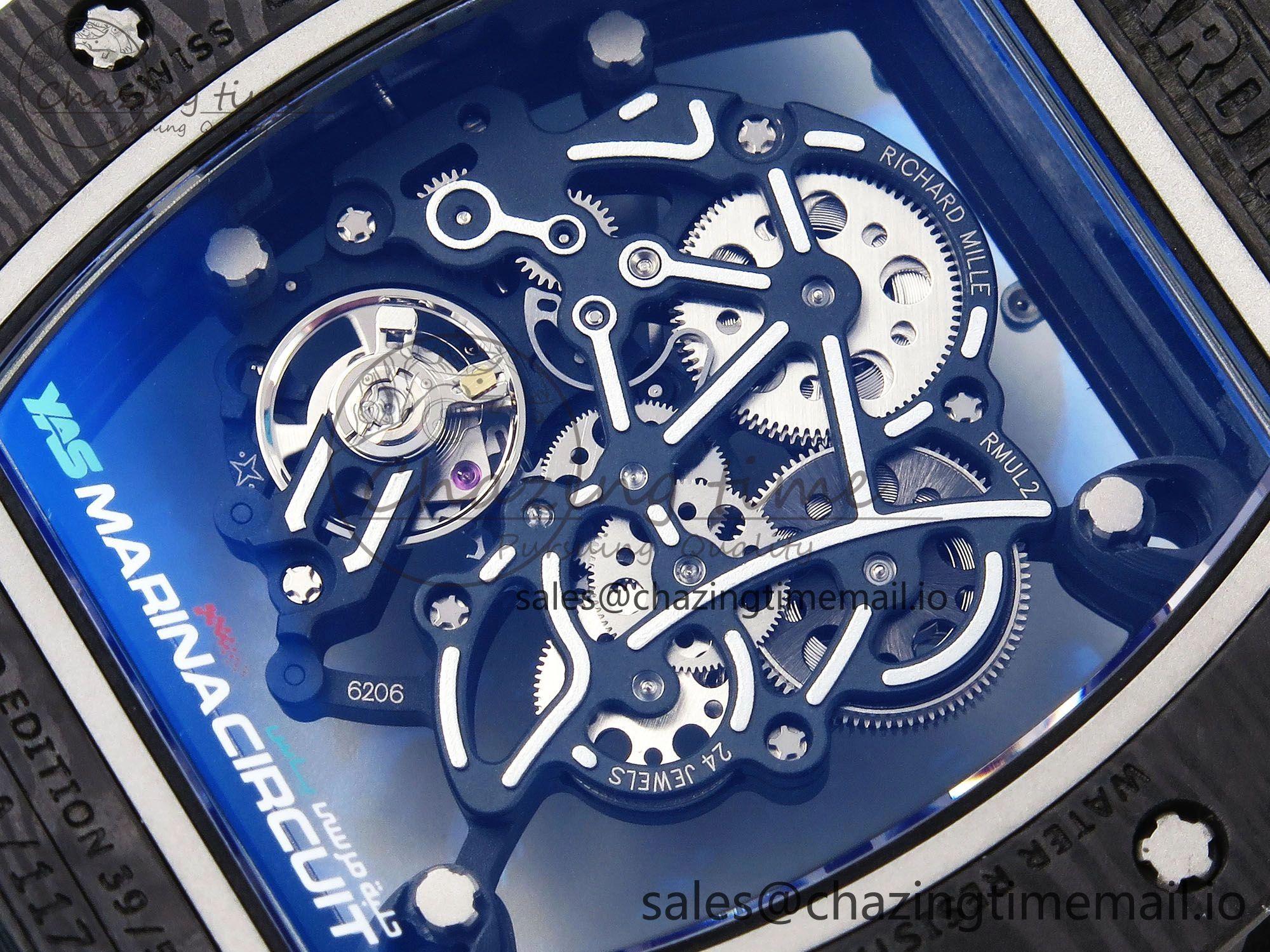 RM055 NTPT ZF 1:1 Best Edition Blue Bezel Blue Crown on Rubber Strap RMUL2 Super Clone Tailored 9278