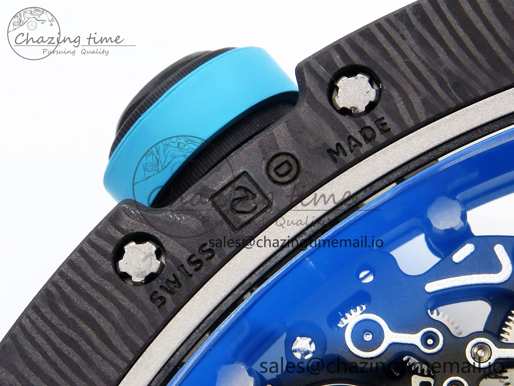 RM055 NTPT ZF 1:1 Best Edition Blue Bezel Blue Crown on Rubber Strap RMUL2 Super Clone Tailored 9278