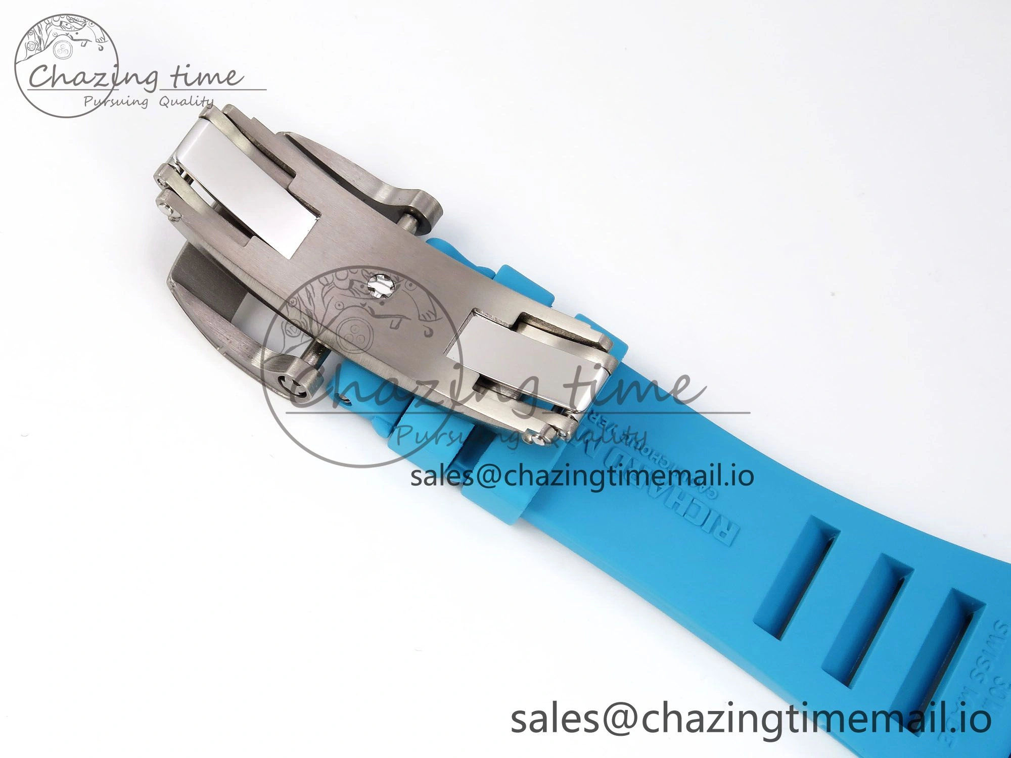 RM055 NTPT ZF 1:1 Best Edition Blue Bezel Blue Crown on Rubber Strap RMUL2 Super Clone Tailored 9278