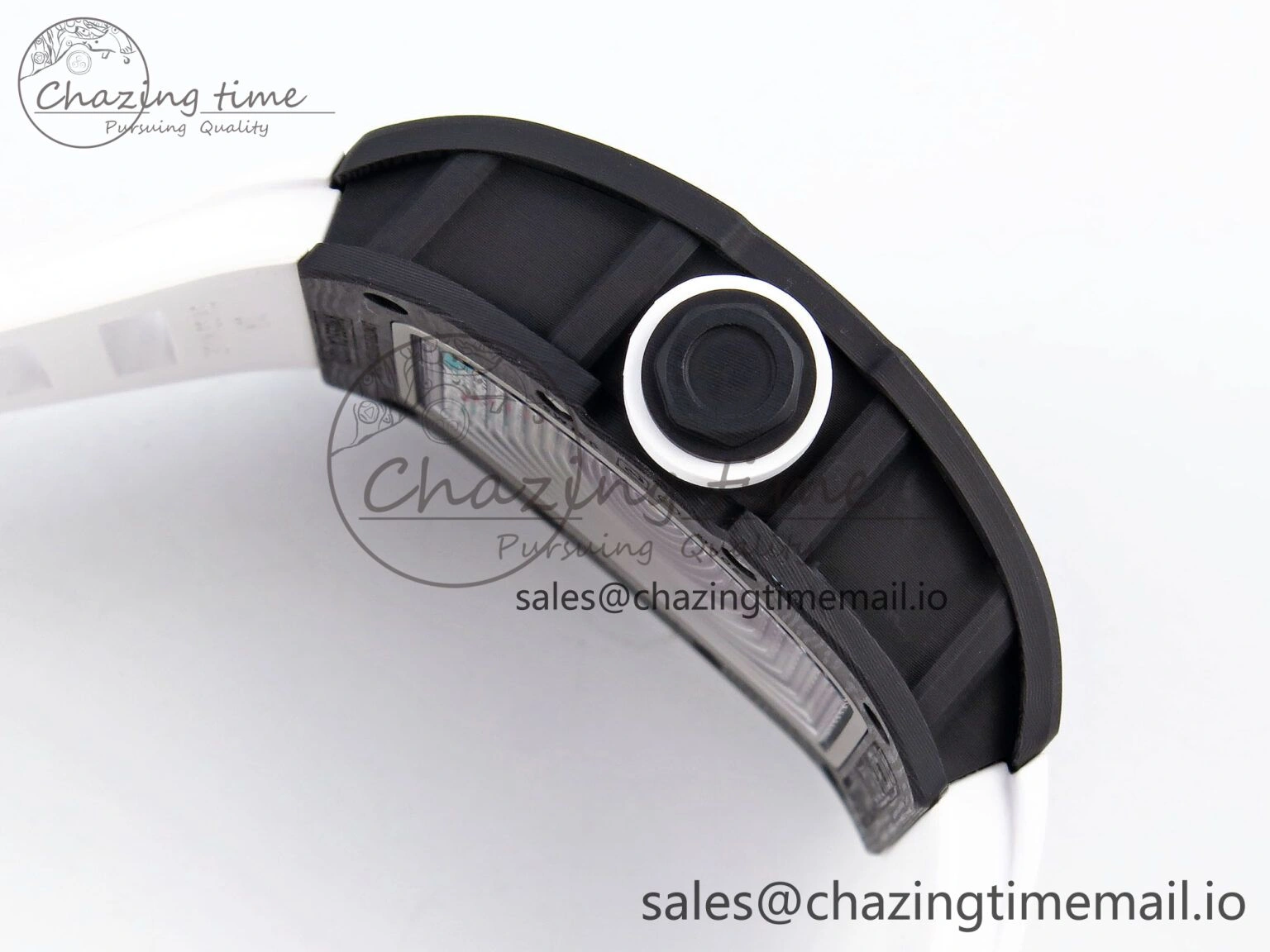 Resilient RM055 NTPT ZF 1:1 Best Edition Blue Bezel White Crown on Rubber Strap RMUL2 Super Clone 9275