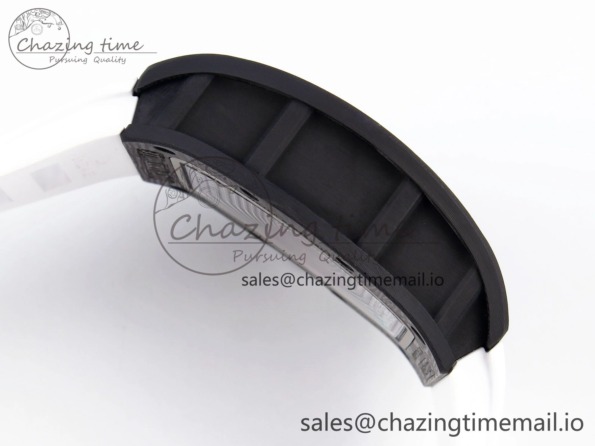 Resilient RM055 NTPT ZF 1:1 Best Edition Blue Bezel White Crown on Rubber Strap RMUL2 Super Clone 9275