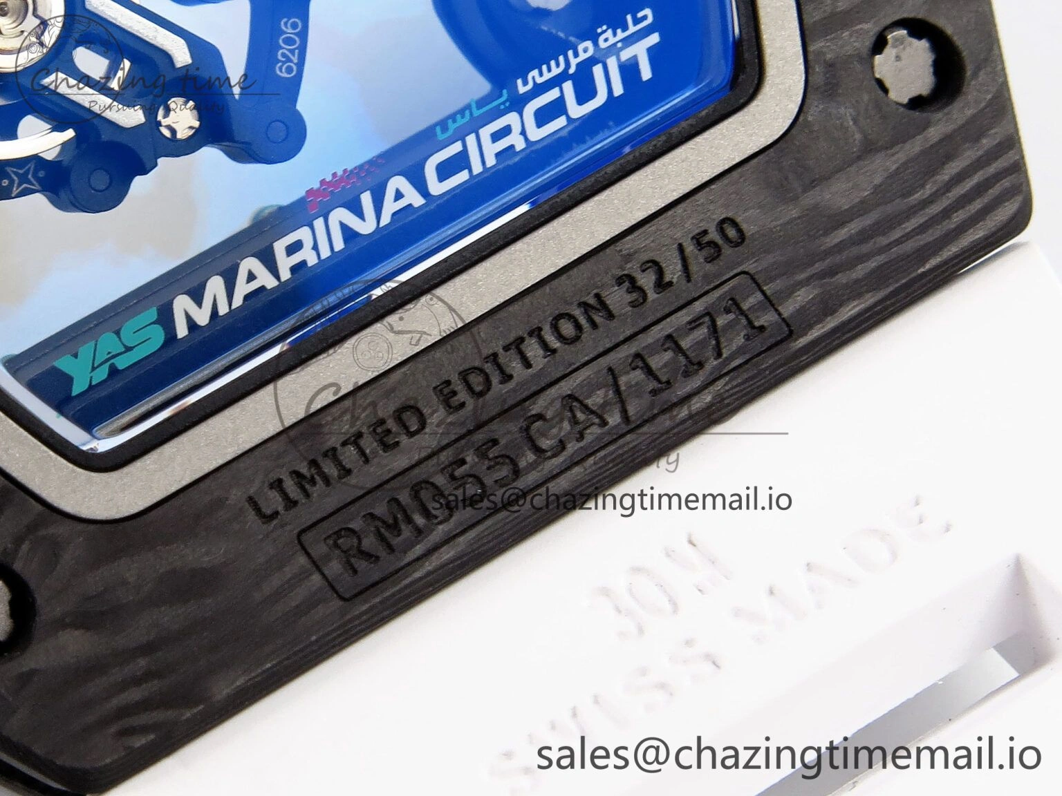 Resilient RM055 NTPT ZF 1:1 Best Edition Blue Bezel White Crown on Rubber Strap RMUL2 Super Clone 9275