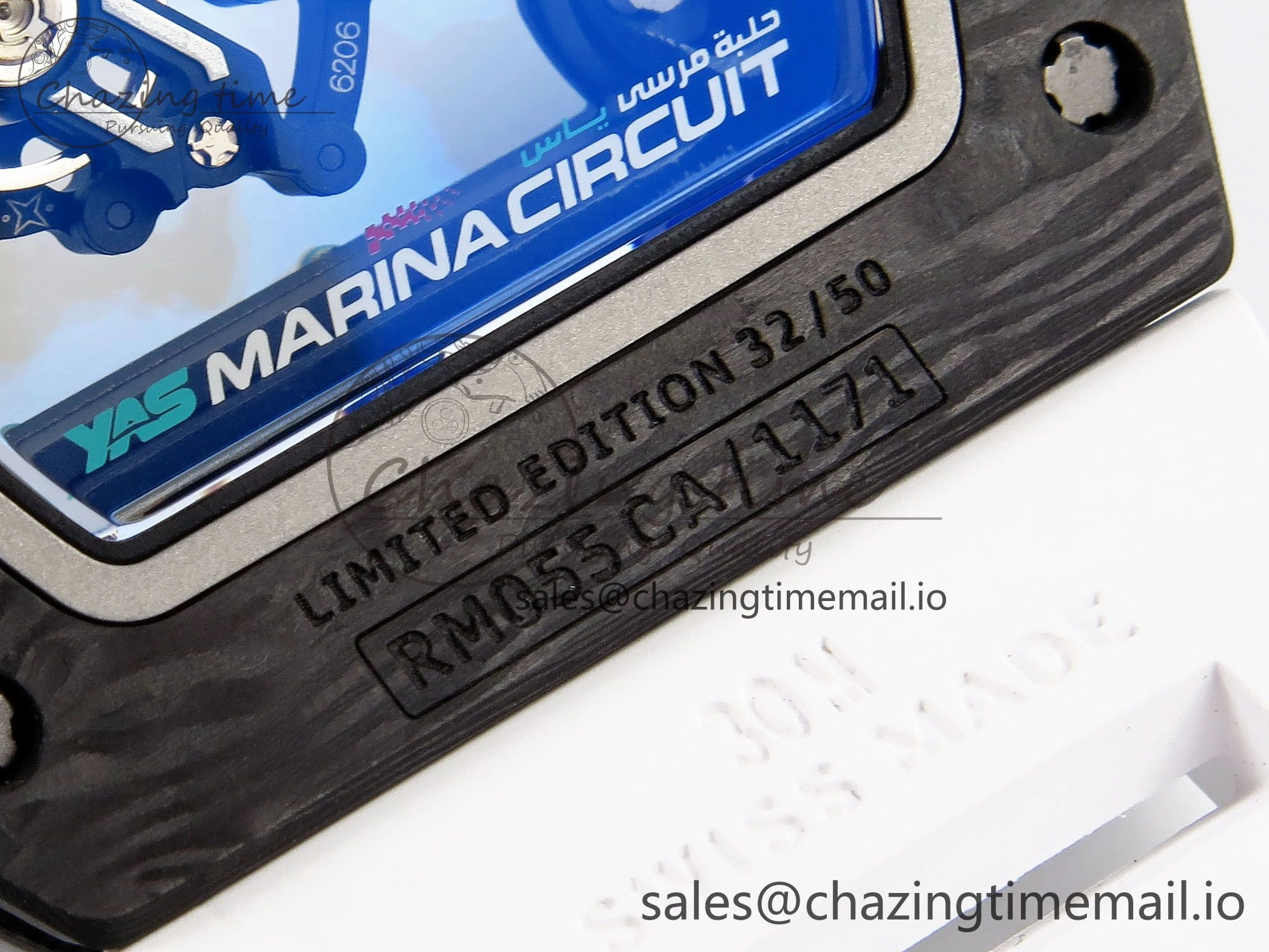 Resilient RM055 NTPT ZF 1:1 Best Edition Blue Bezel White Crown on Rubber Strap RMUL2 Super Clone 9275