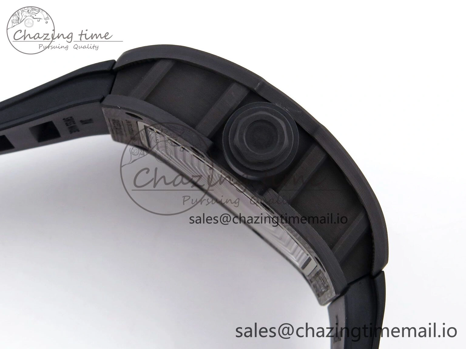 Classic RM055 NTPT ZF 1:1 Best Edition Gold Bezel Black Crown on Rubber Strap RMUL2 Super Clone 9273
