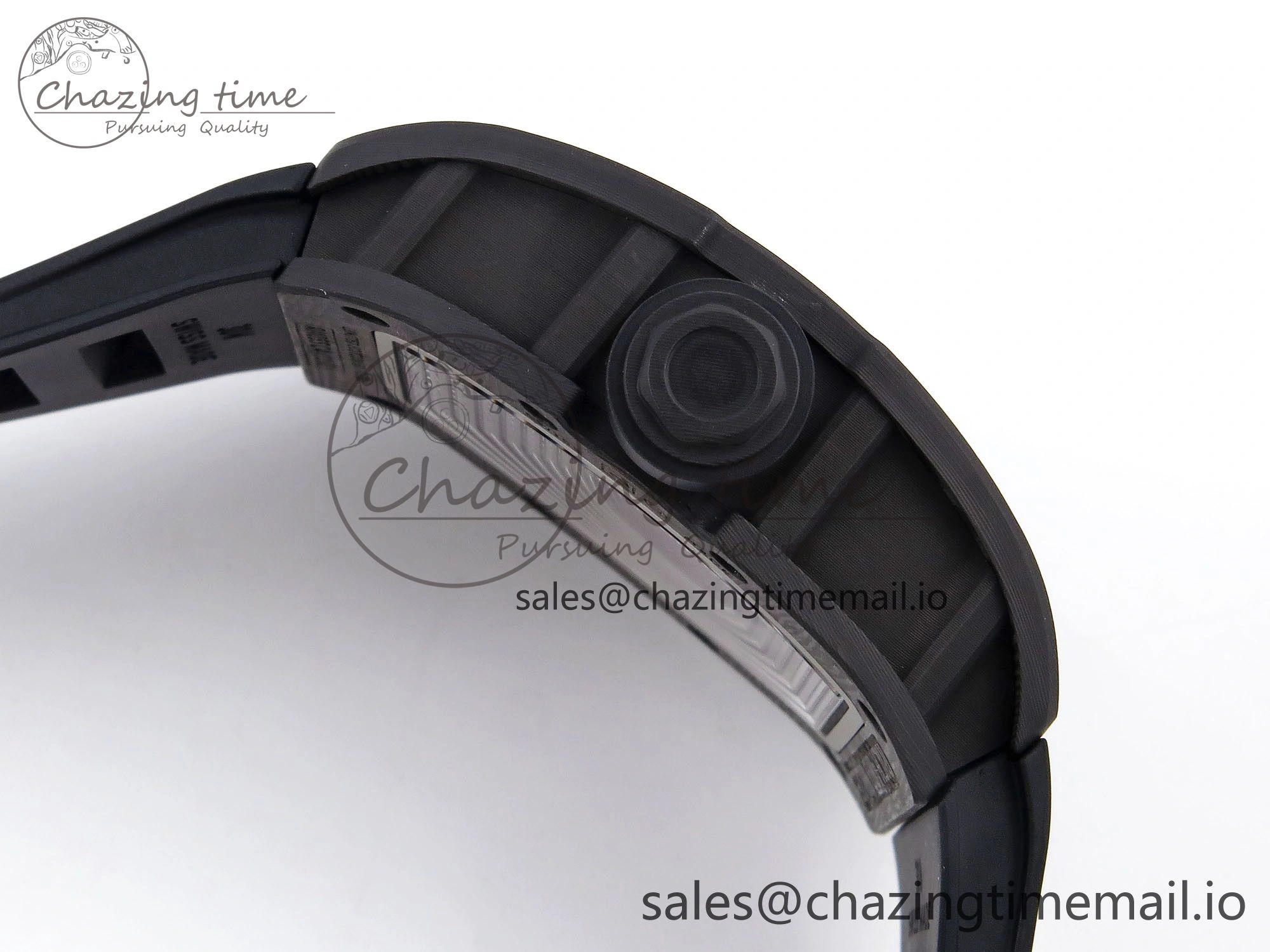 Classic RM055 NTPT ZF 1:1 Best Edition Gold Bezel Black Crown on Rubber Strap RMUL2 Super Clone 9273