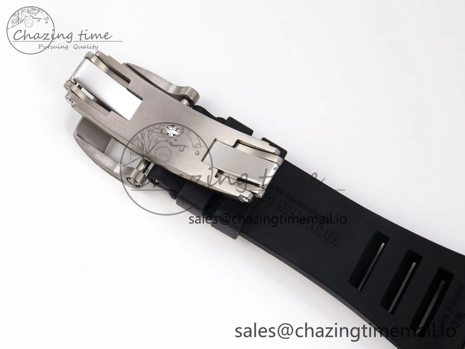 Classic RM055 NTPT ZF 1:1 Best Edition Gold Bezel Black Crown on Rubber Strap RMUL2 Super Clone 9273
