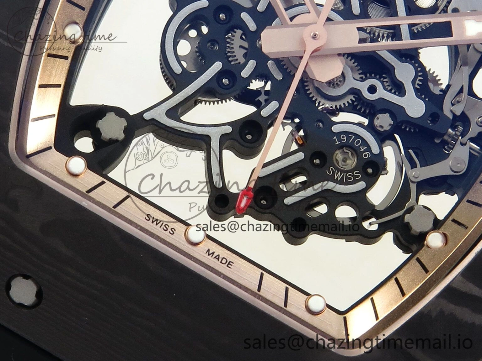 RM055 NTPT ZF 1:1 Best Edition RG Bezel Black Crown on Shark Rubber Strap RMUL2 Super Clone OdorResistant 9203