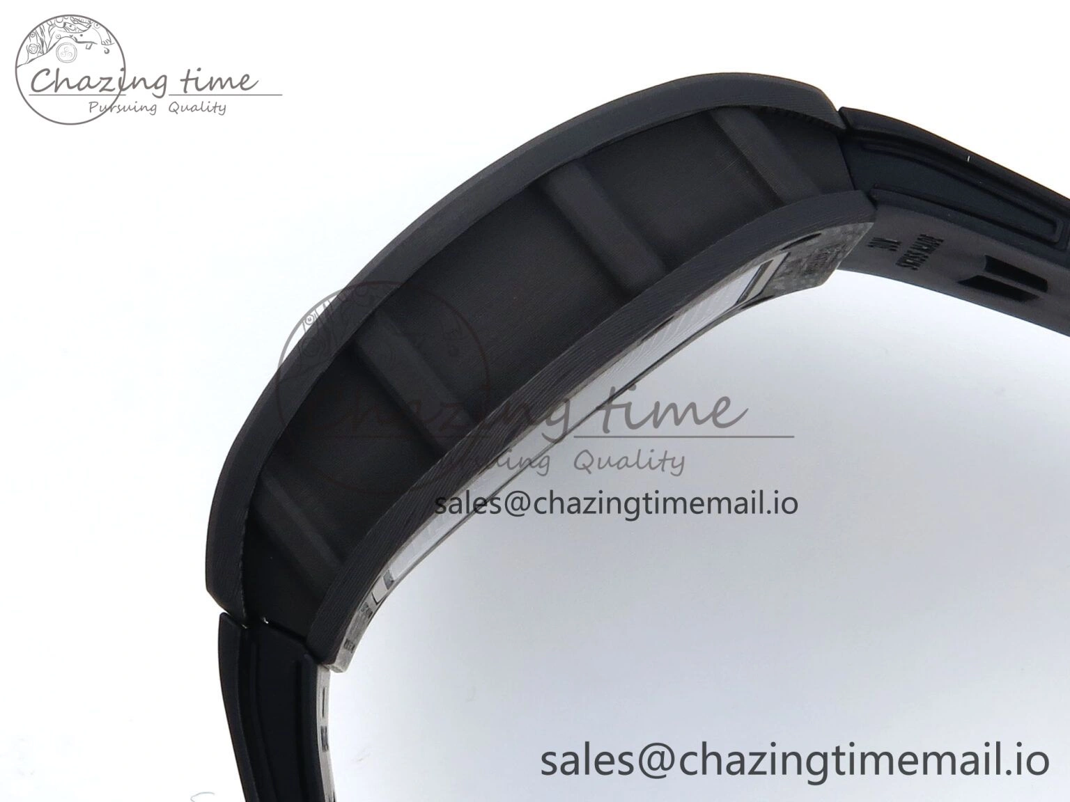 RM055 NTPT ZF 1:1 Best Edition RG Bezel Black Crown on Shark Rubber Strap RMUL2 Super Clone OdorResistant 9203