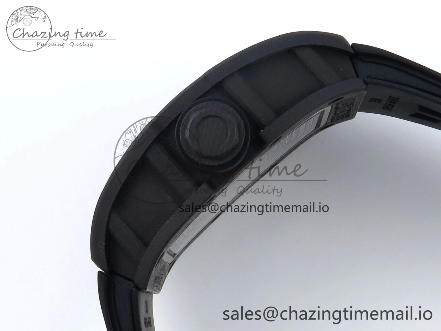 RM055 NTPT ZF 1:1 Best Edition RG Bezel Black Crown on Shark Rubber Strap RMUL2 Super Clone OdorResistant 9203