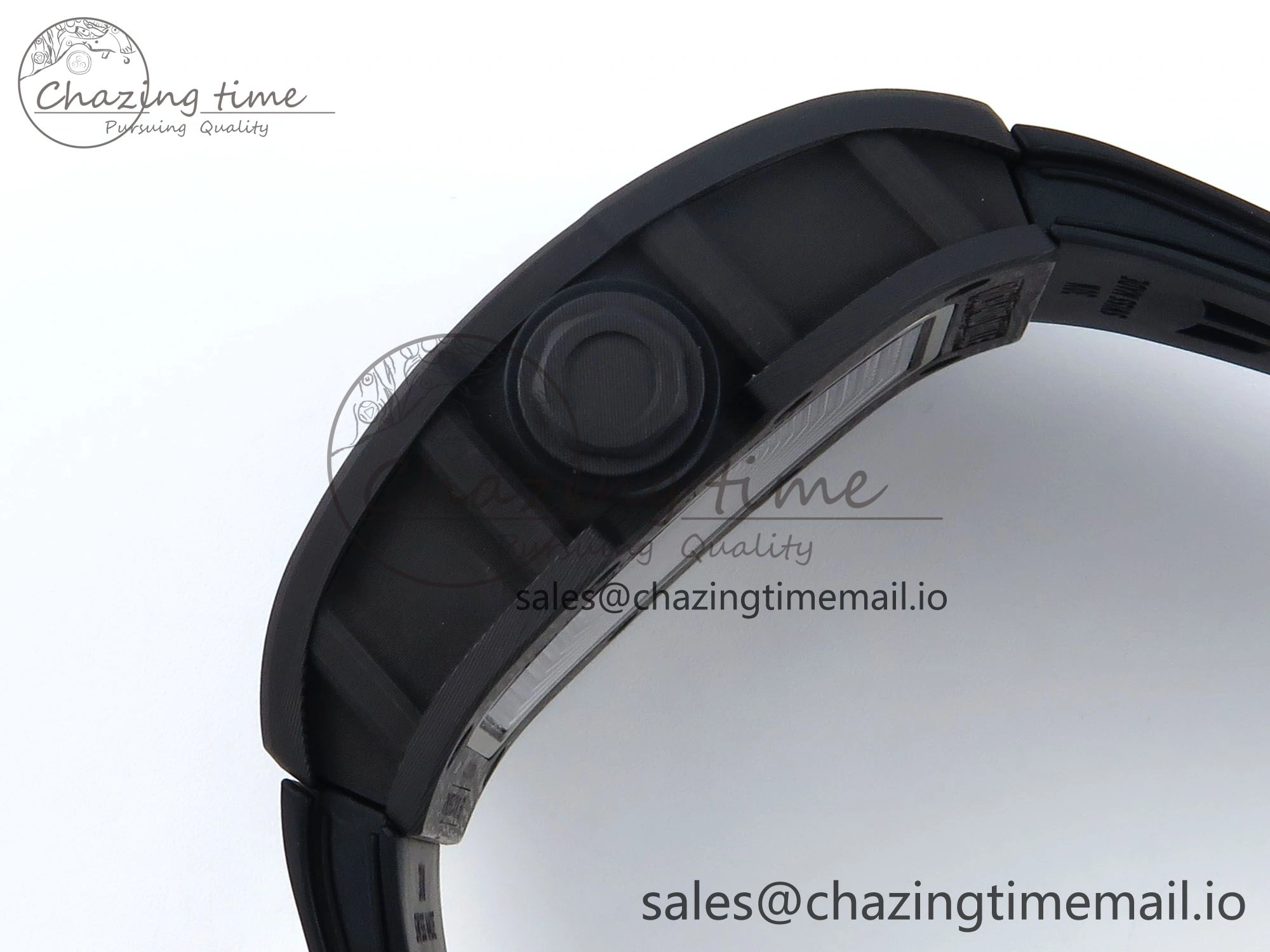 RM055 NTPT ZF 1:1 Best Edition RG Bezel Black Crown on Shark Rubber Strap RMUL2 Super Clone OdorResistant 9203