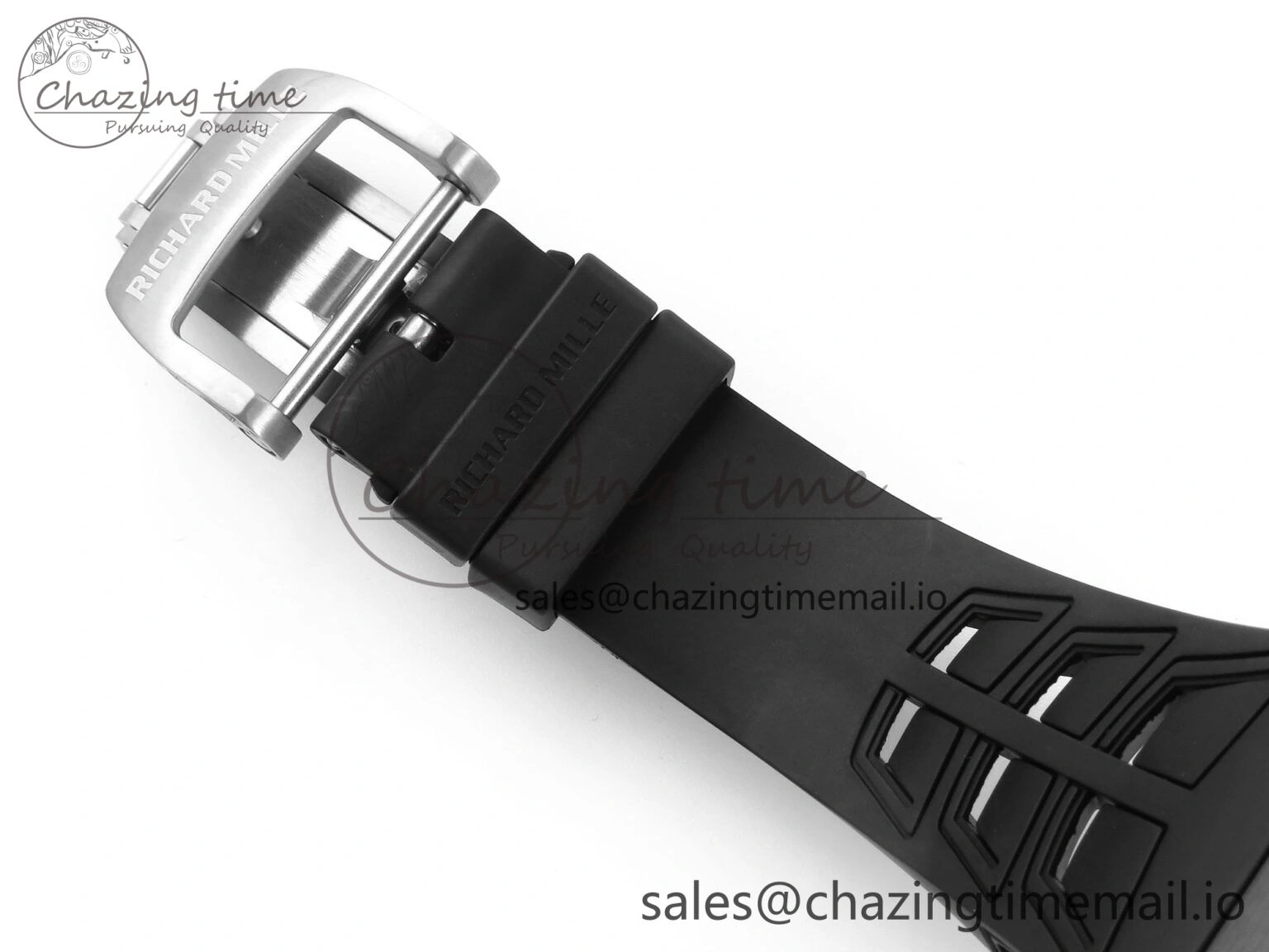 RM055 NTPT ZF 1:1 Best Edition RG Bezel Black Crown on Shark Rubber Strap RMUL2 Super Clone OdorResistant 9203