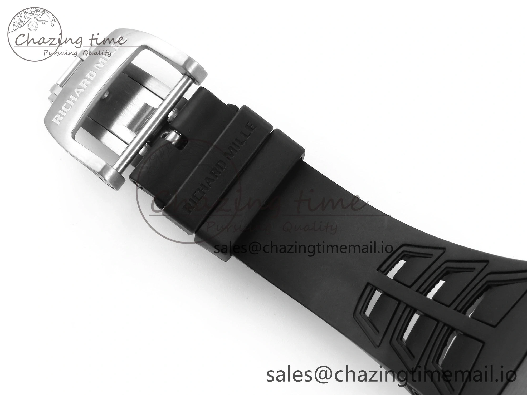 RM055 NTPT ZF 1:1 Best Edition RG Bezel Black Crown on Shark Rubber Strap RMUL2 Super Clone OdorResistant 9203